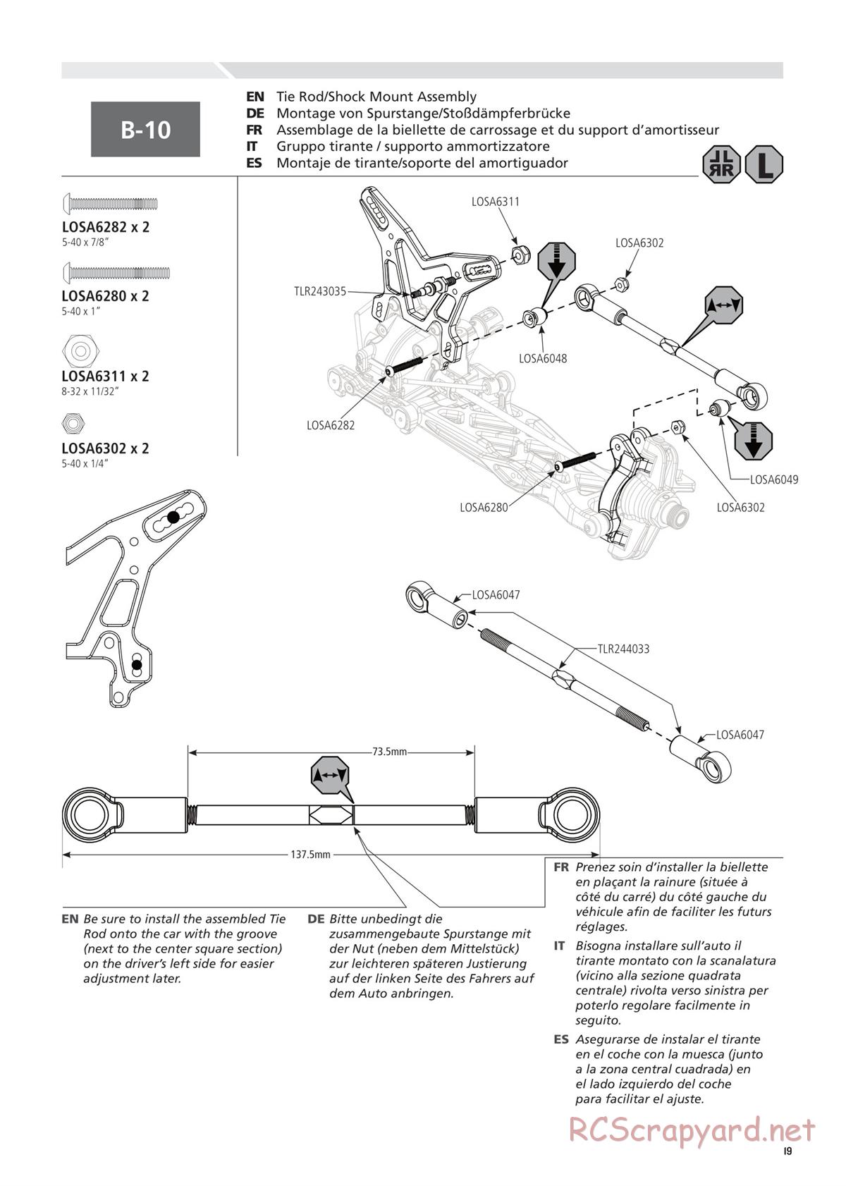 Team Losi - 8ight-T 4.0 Race - Manual - Page 19