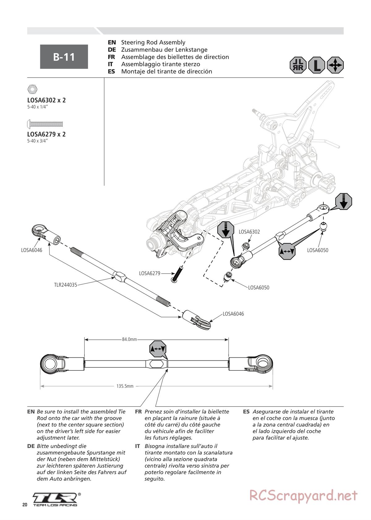 Team Losi - 8ight-T 4.0 Race - Manual - Page 20