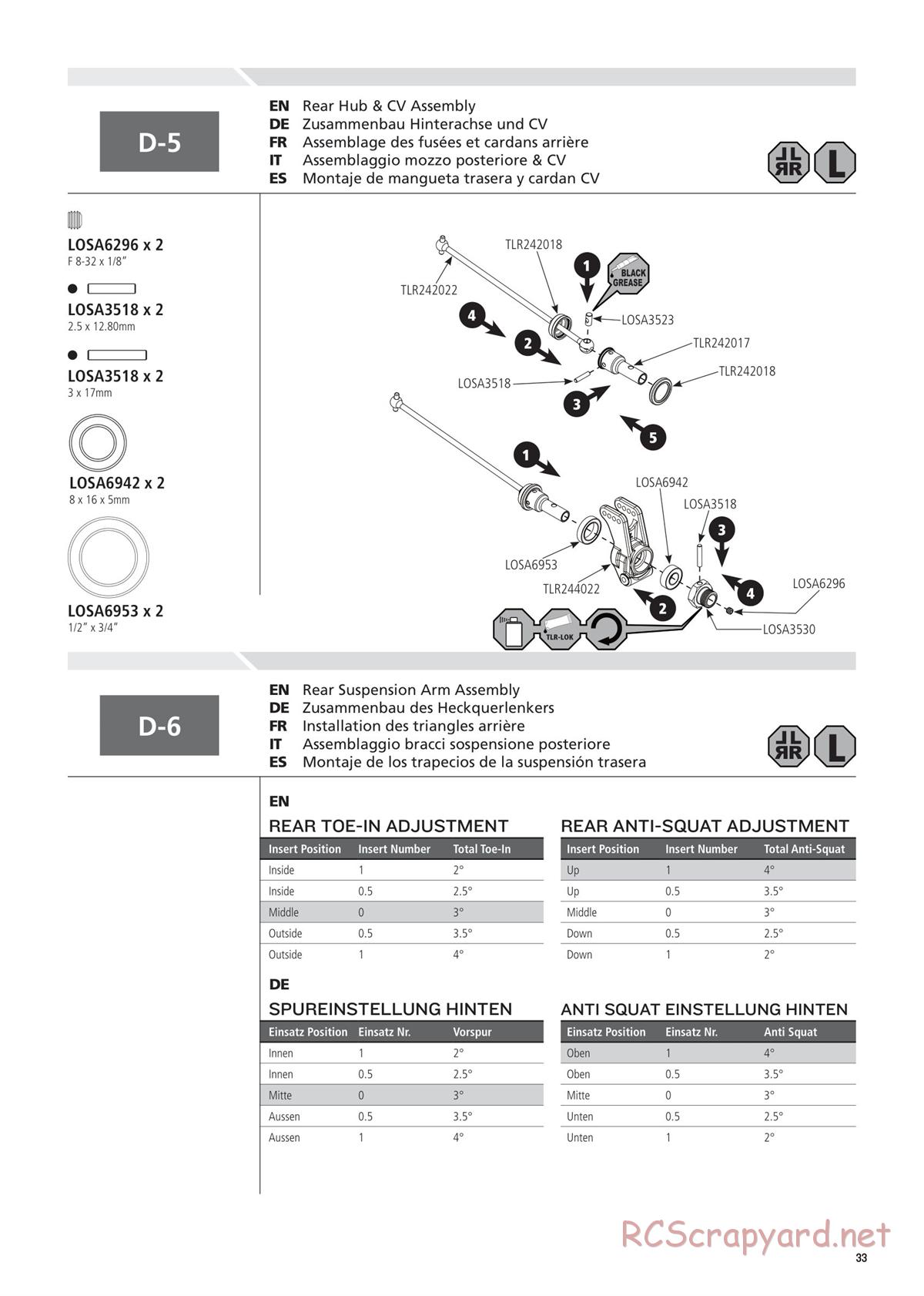 Team Losi - 8ight-T 4.0 Race - Manual - Page 33