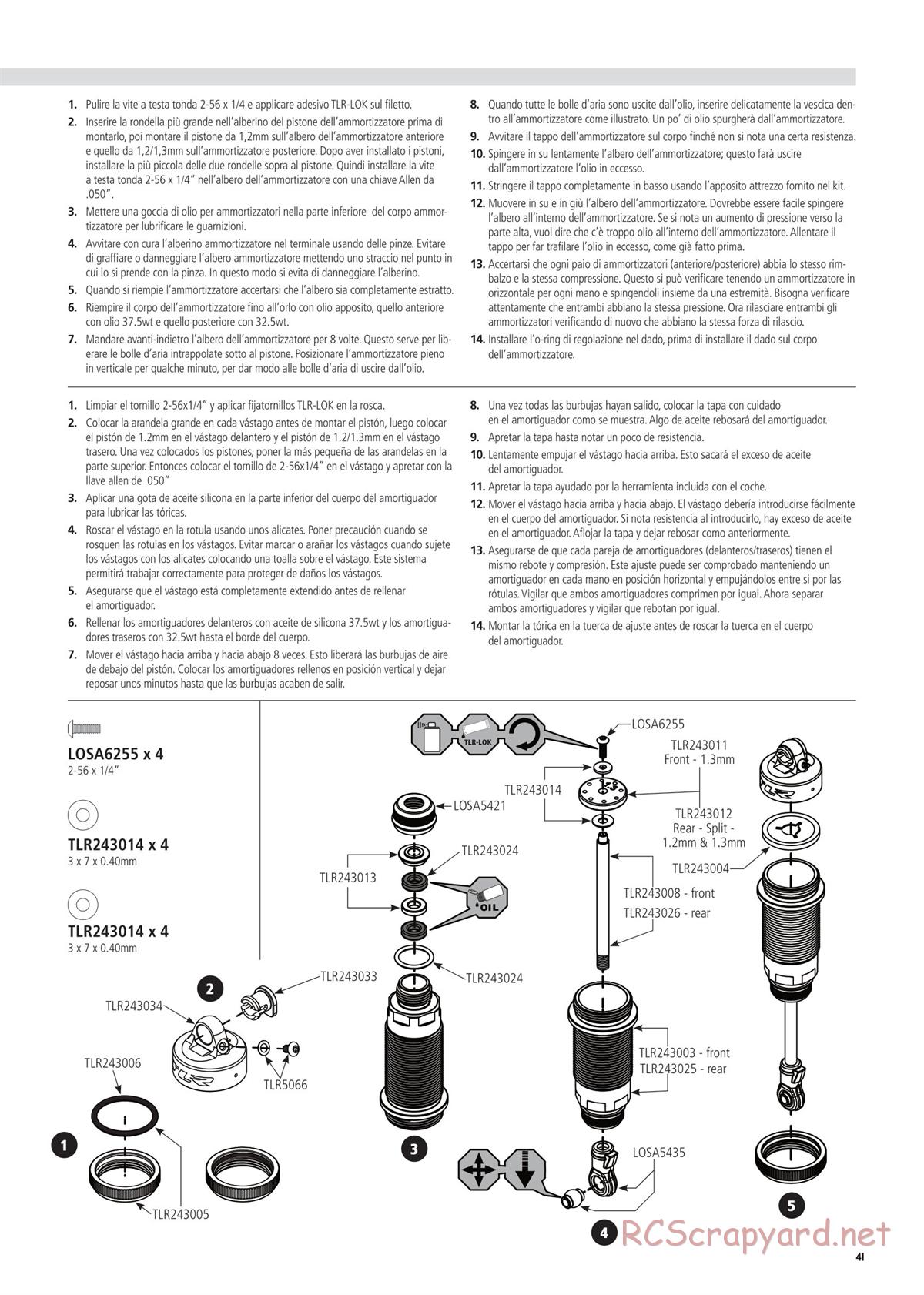 Team Losi - 8ight-T 4.0 Race - Manual - Page 41