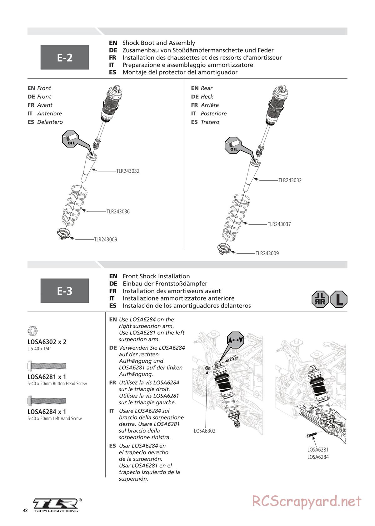 Team Losi - 8ight-T 4.0 Race - Manual - Page 42