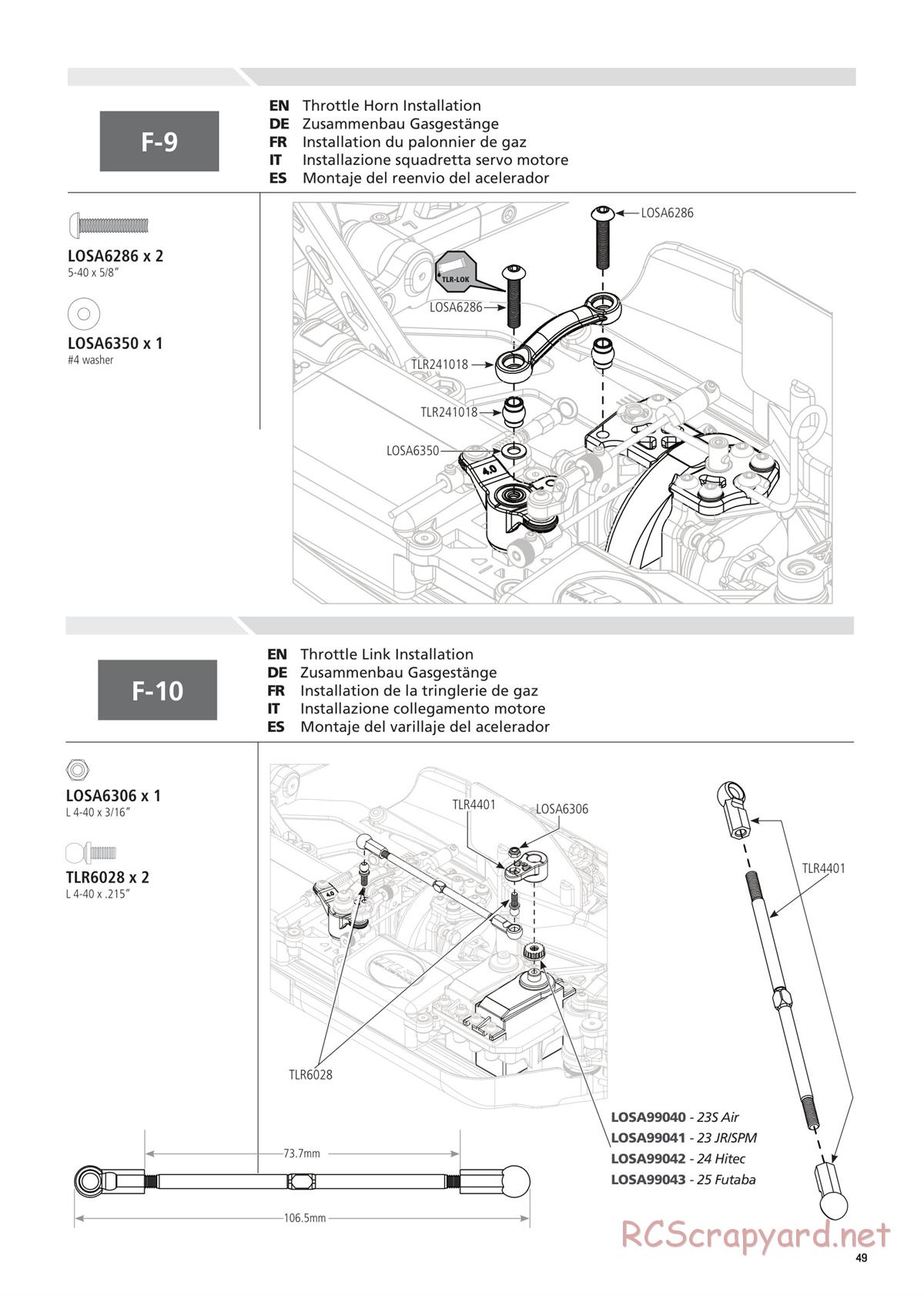 Team Losi - 8ight-T 4.0 Race - Manual - Page 49