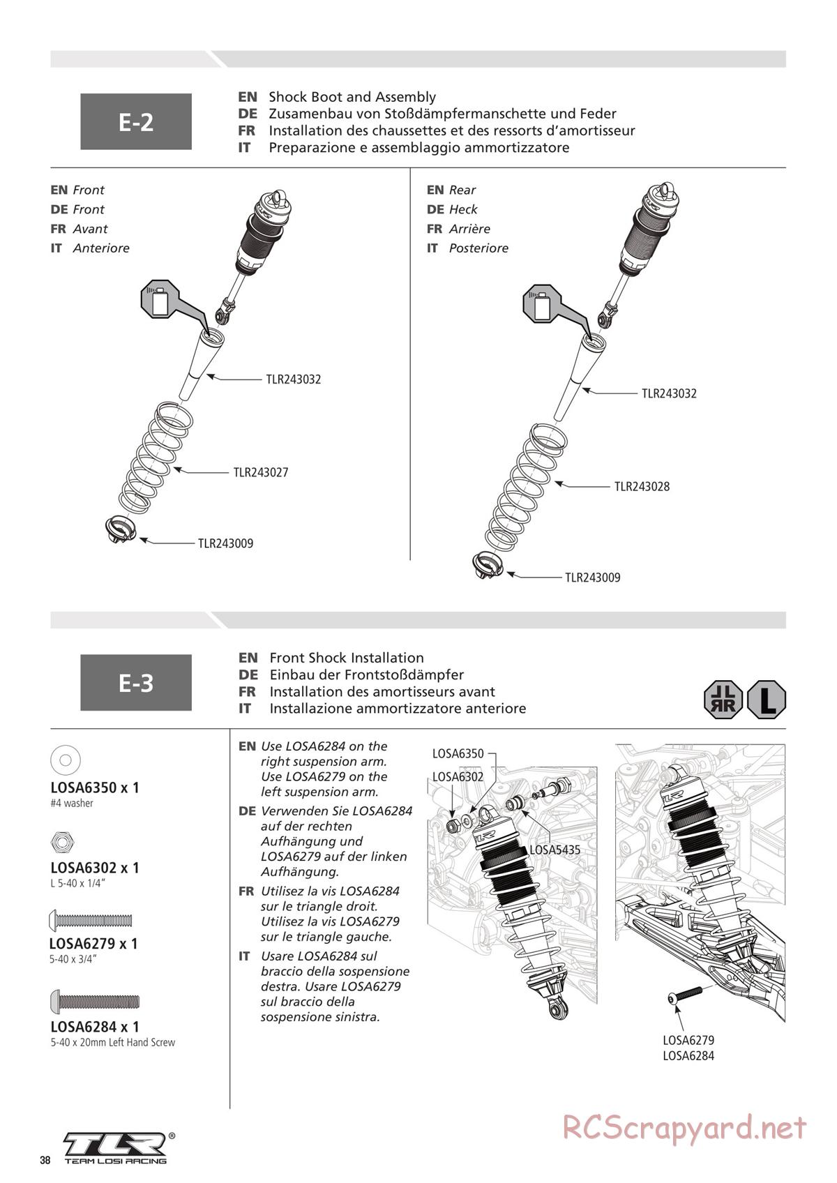 Team Losi - 8ight-T-E 3.0 - Manual - Page 38