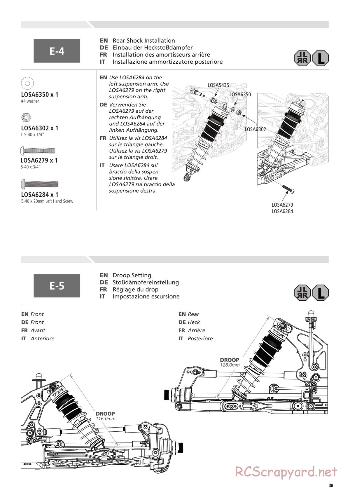 Team Losi - 8ight-T-E 3.0 - Manual - Page 39