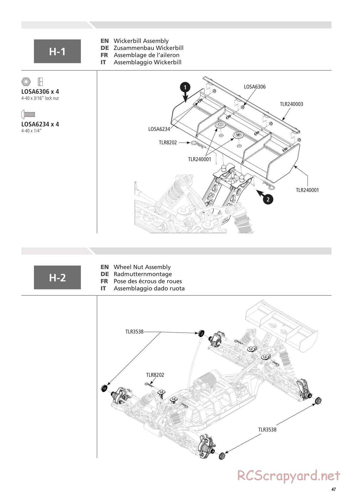 Team Losi - 8ight-T-E 3.0 - Manual - Page 47