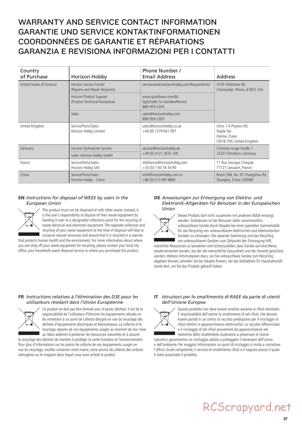 Team Losi - 8ight-T-E 3.0 - Manual - Page 67