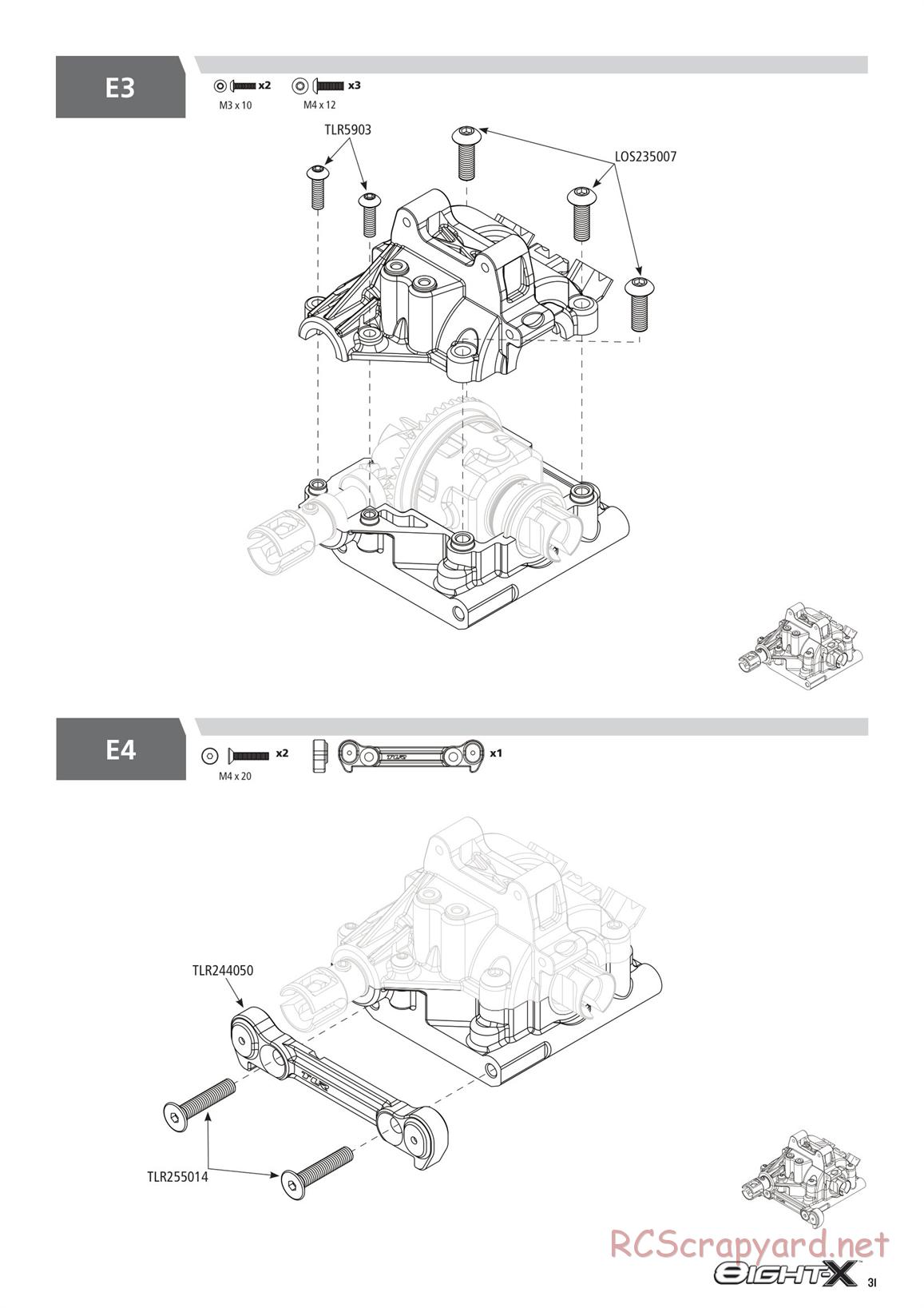 Team Losi - 8ight-X Race - Manual - Page 31