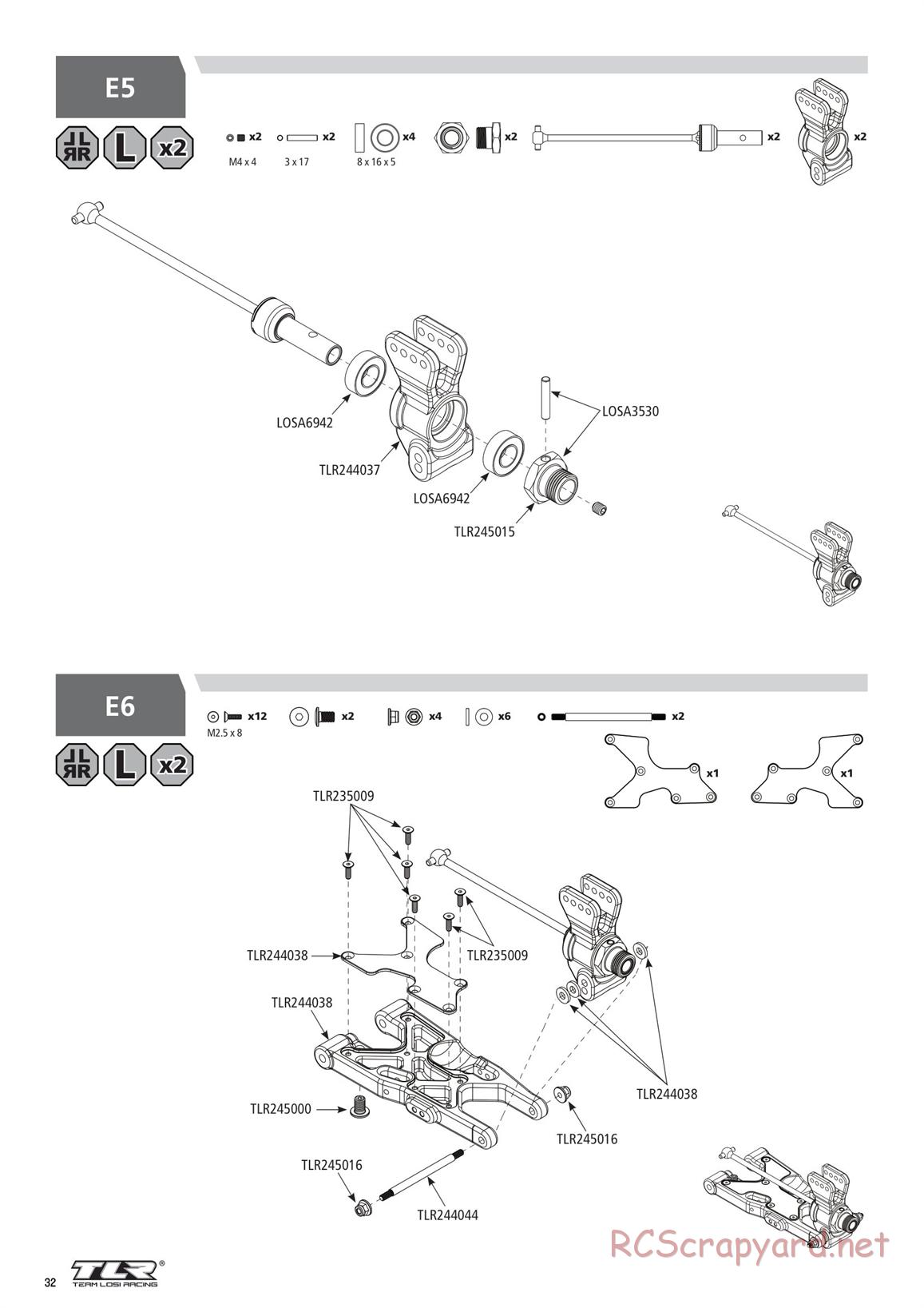 Team Losi - 8ight-X Race - Manual - Page 32