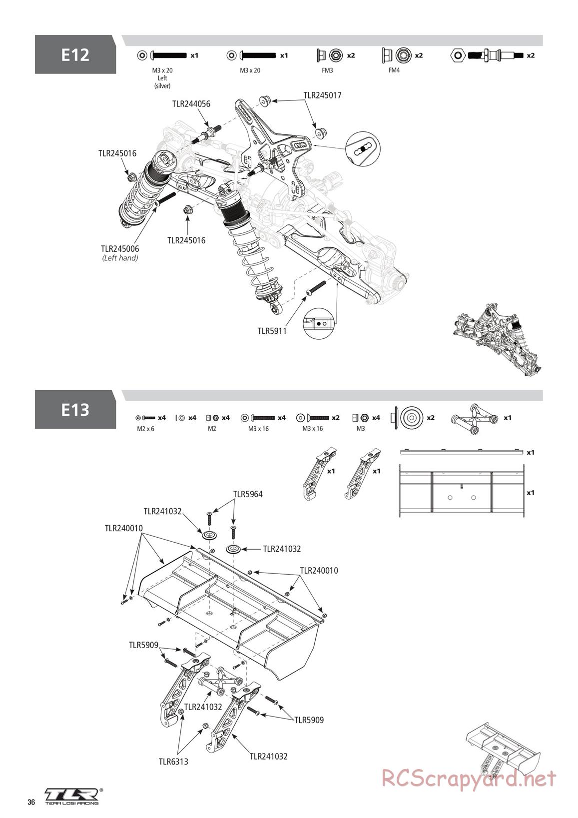Team Losi - 8ight-X Race - Manual - Page 36