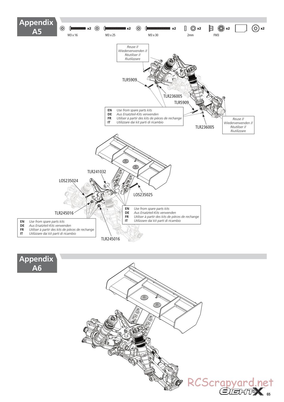 Team Losi - 8ight-X Race - Manual - Page 65