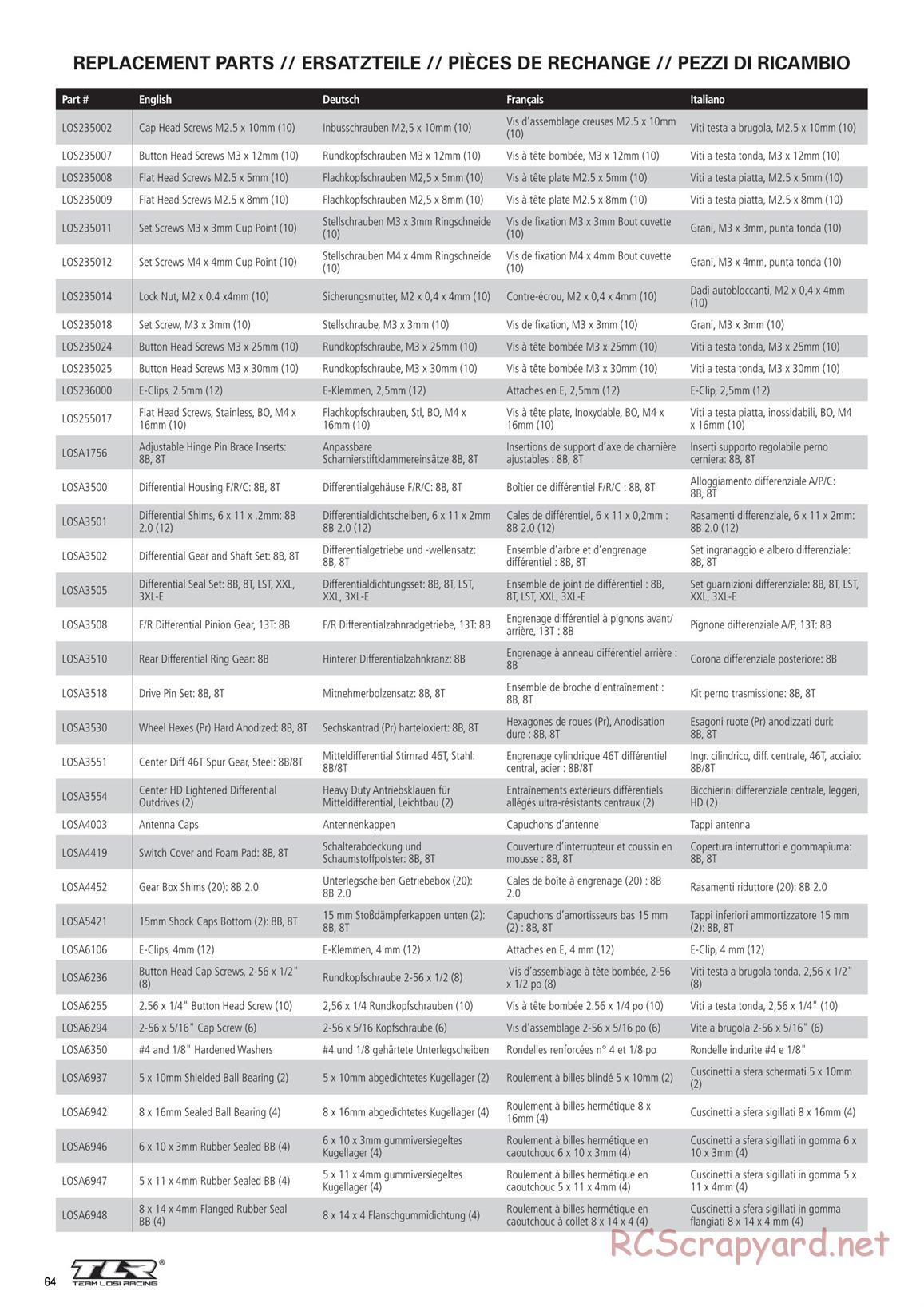 Team Losi - 8ight-XE Race - Manual - Page 4