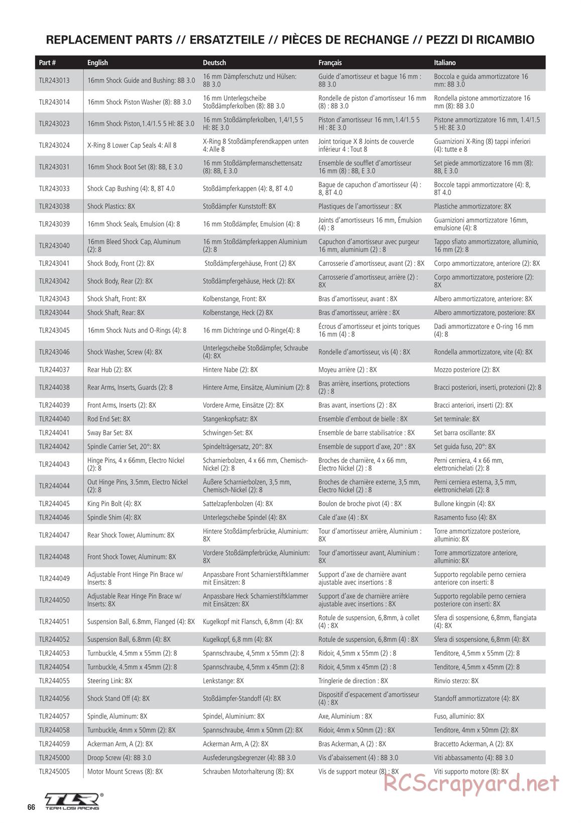 Team Losi - 8ight-XE Race - Manual - Page 6