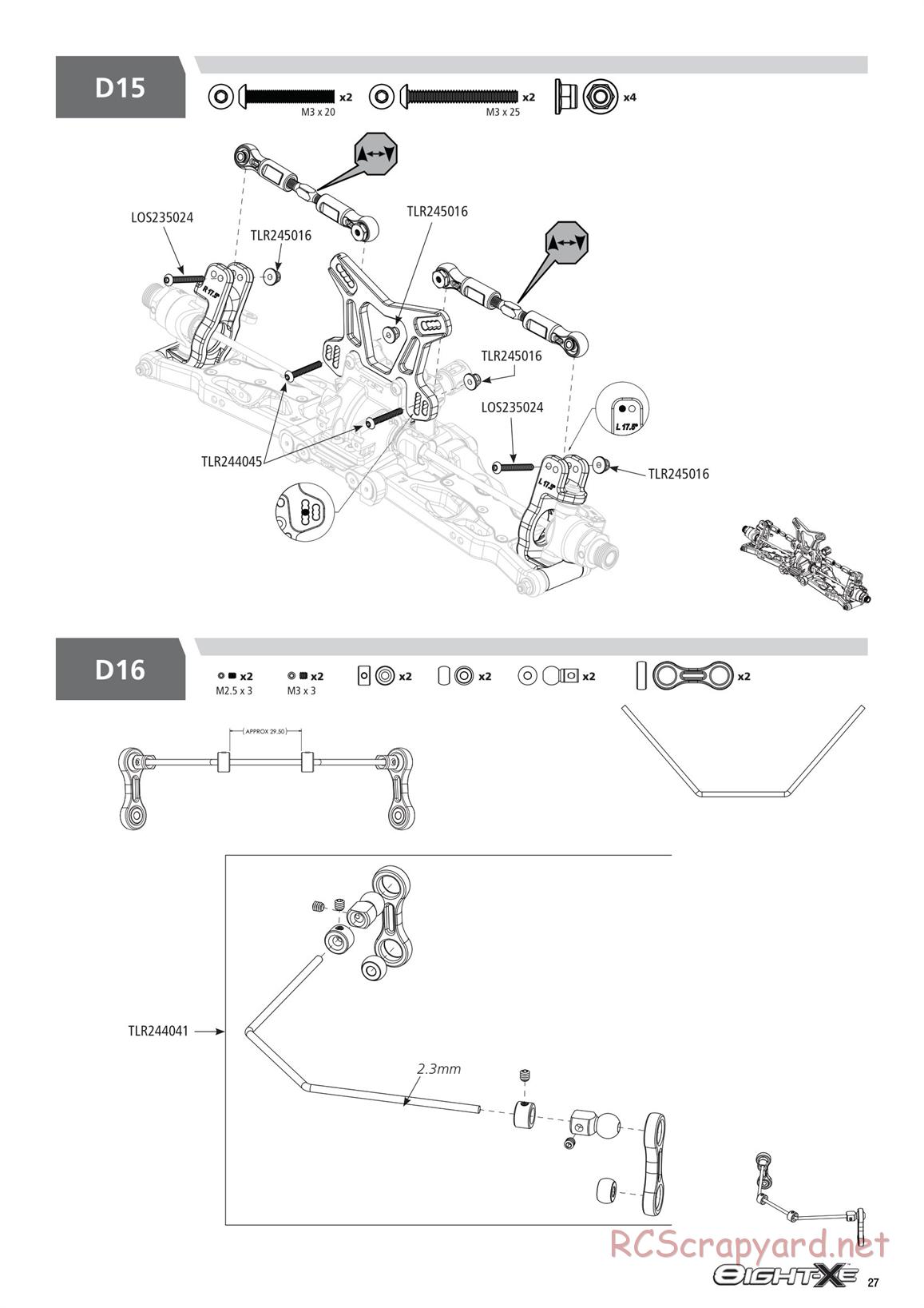 Team Losi - 8ight-XE Race - Manual - Page 27