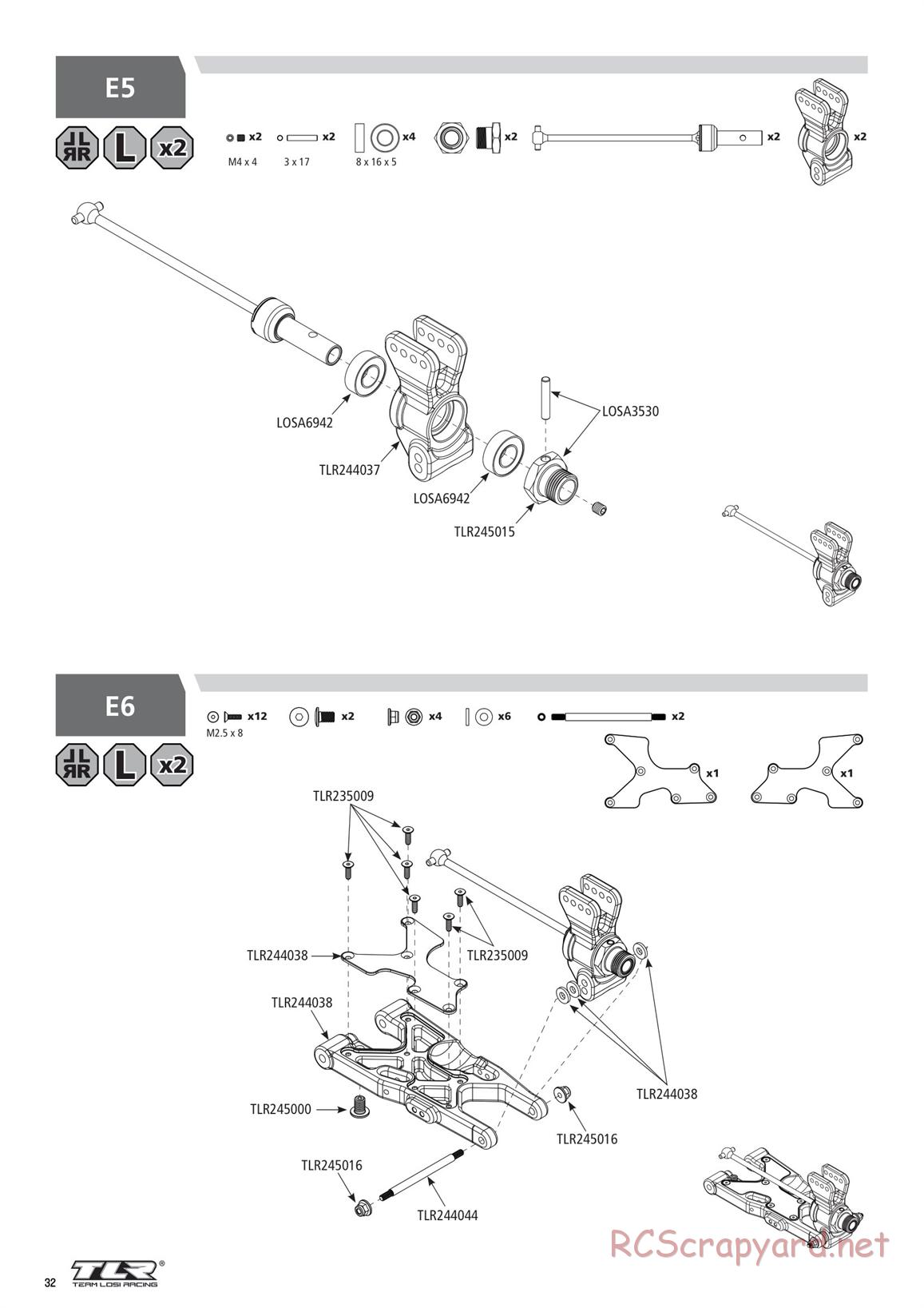 Team Losi - 8ight-XE Race - Manual - Page 32