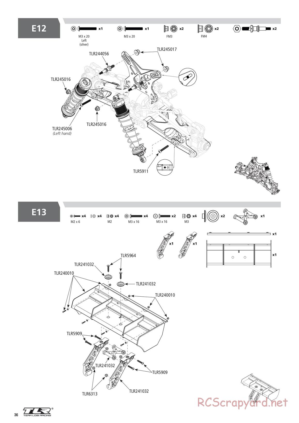 Team Losi - 8ight-XE Race - Manual - Page 36