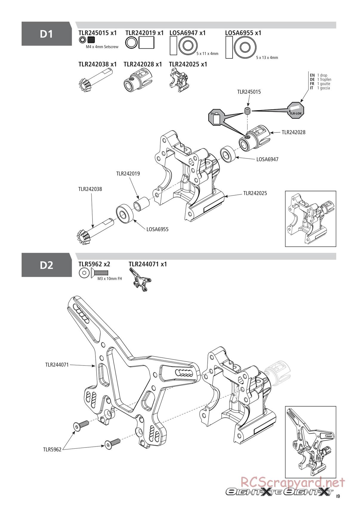 Team Losi - 8ight-XT/XTE Nitro/Electric Race - Manual - Page 19