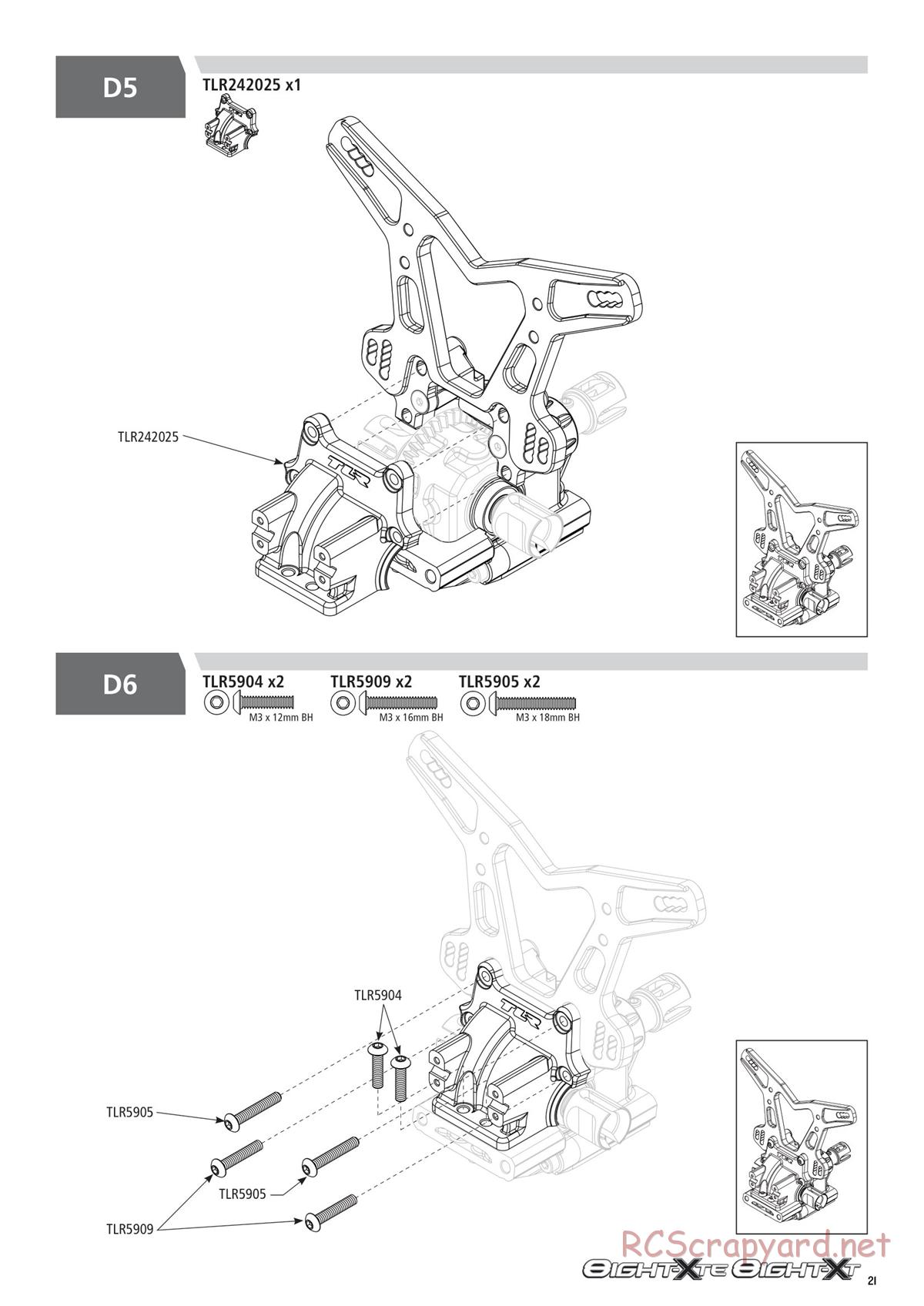 Team Losi - 8ight-XT/XTE Nitro/Electric Race - Manual - Page 21