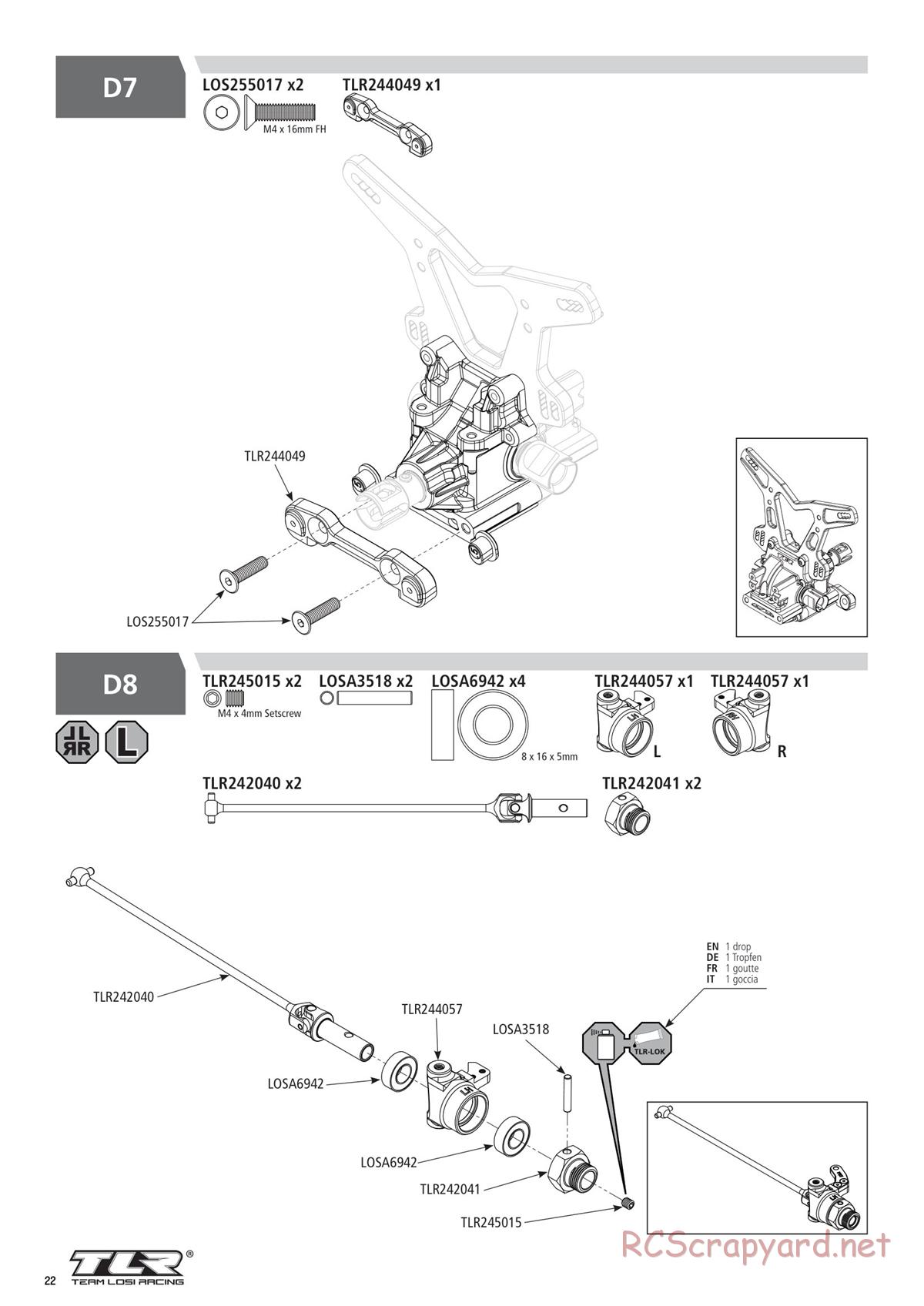 Team Losi - 8ight-XT/XTE Nitro/Electric Race - Manual - Page 22