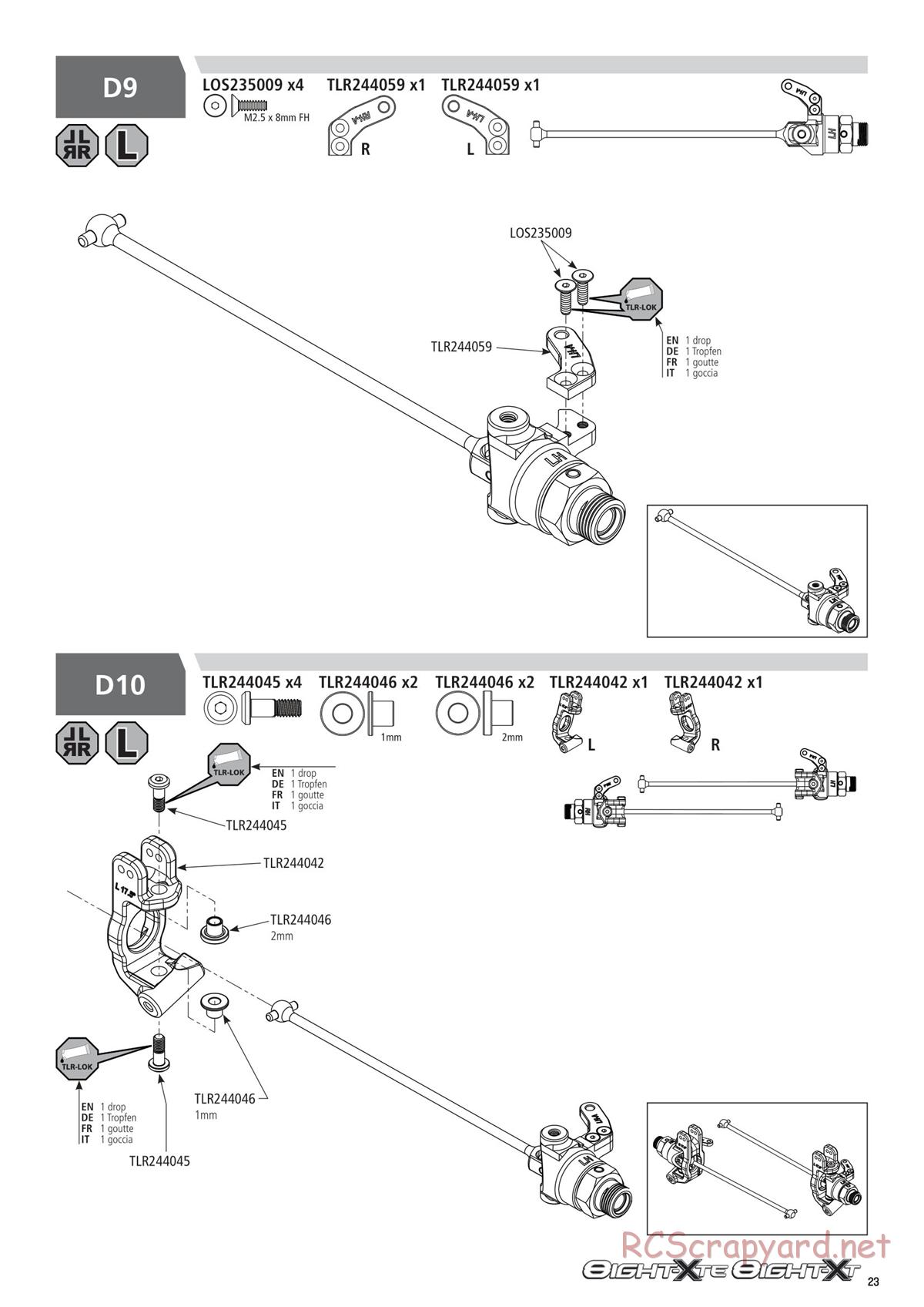 Team Losi - 8ight-XT/XTE Nitro/Electric Race - Manual - Page 23