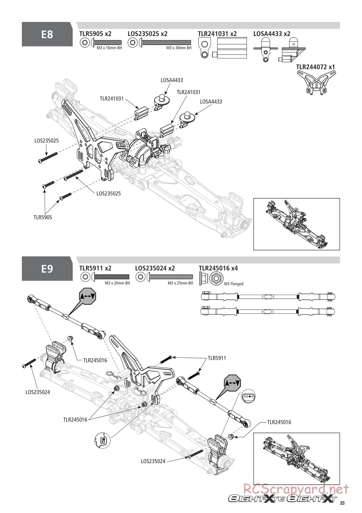 Team Losi - 8ight-XT/XTE Nitro/Electric Race - Manual - Page 33