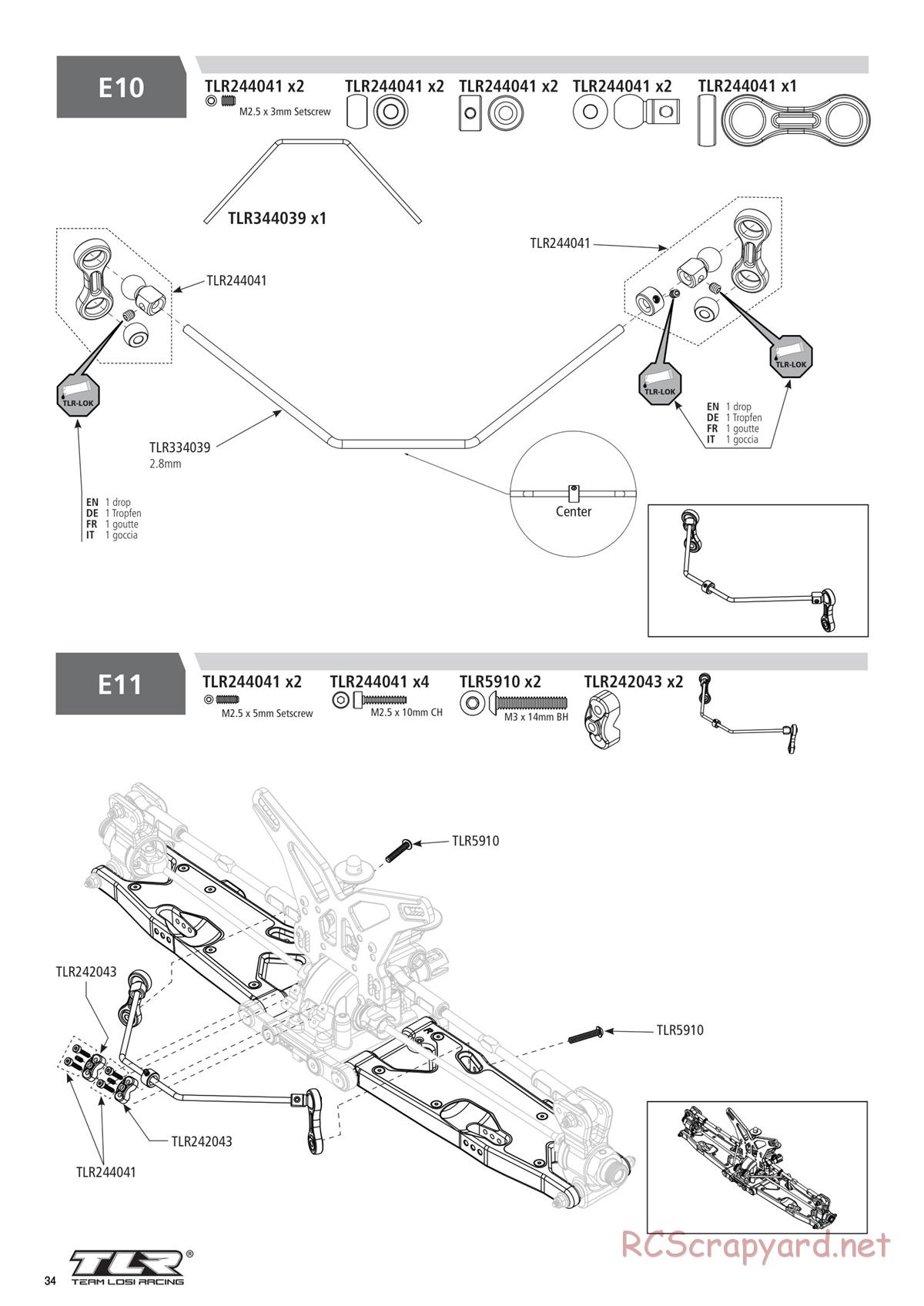 Team Losi - 8ight-XT/XTE Nitro/Electric Race - Manual - Page 34