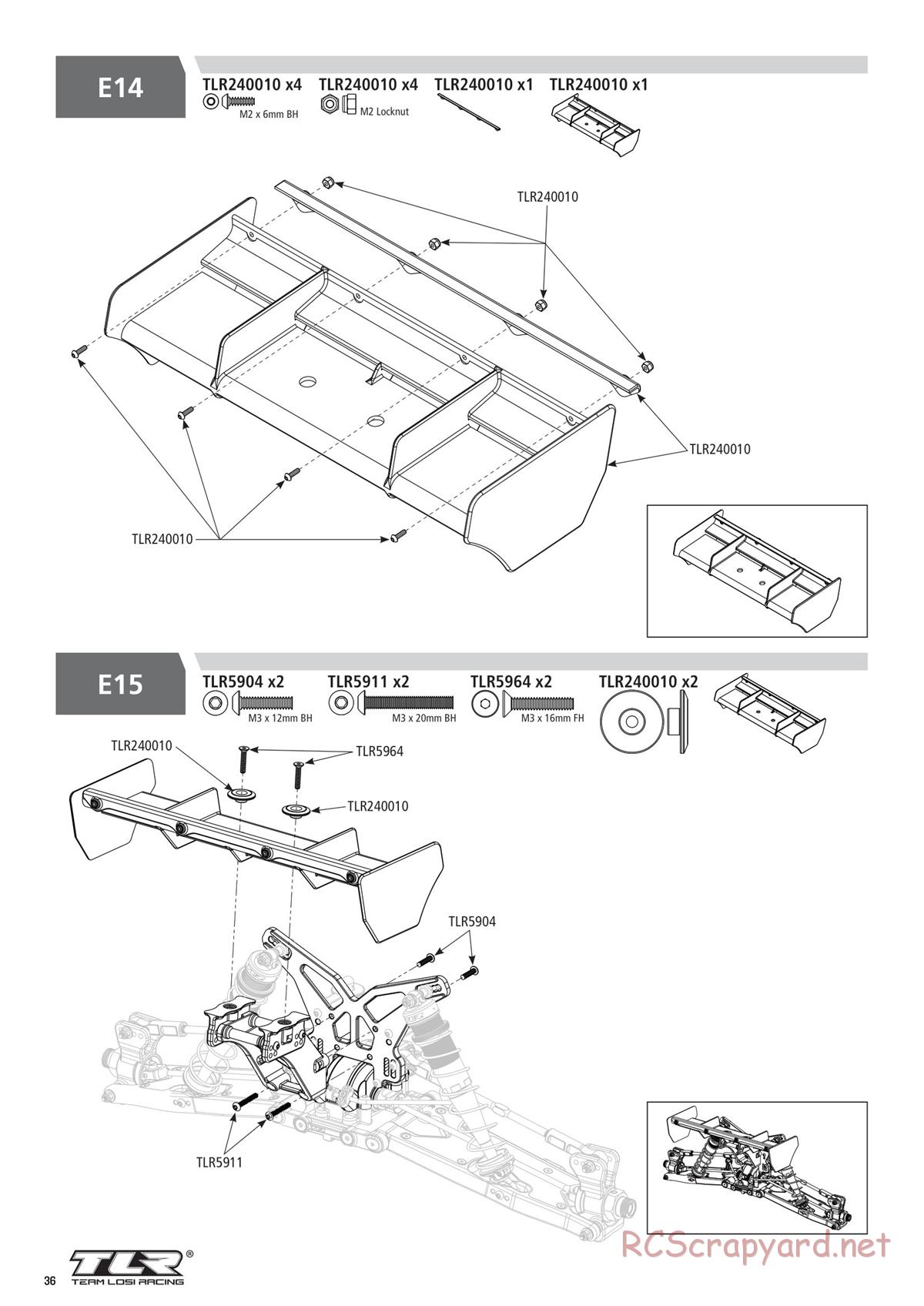 Team Losi - 8ight-XT/XTE Nitro/Electric Race - Manual - Page 36