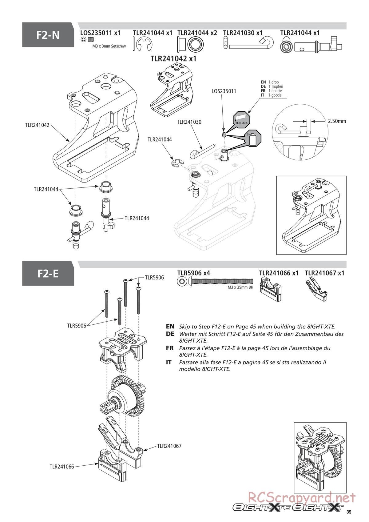Team Losi - 8ight-XT/XTE Nitro/Electric Race - Manual - Page 39