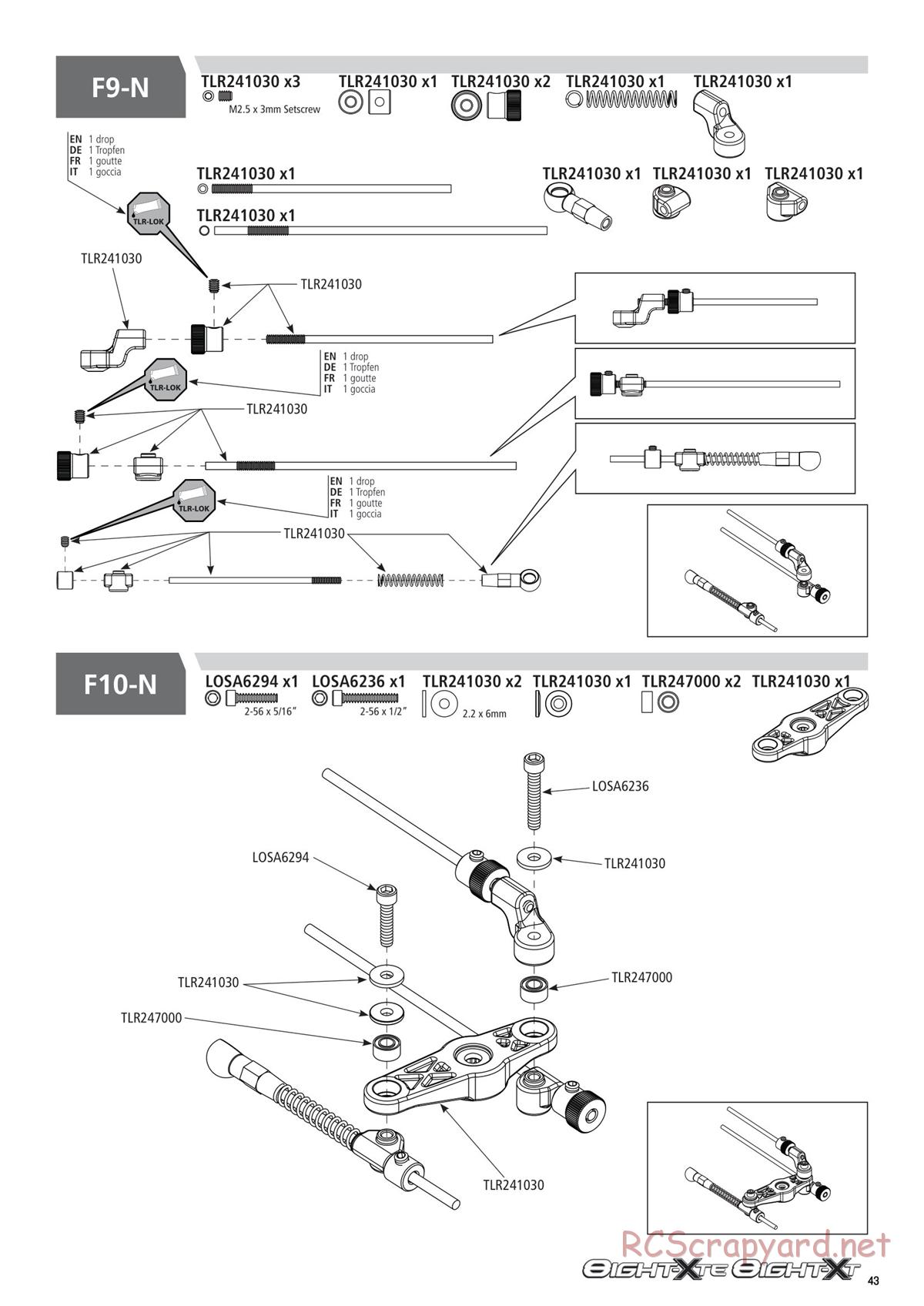 Team Losi - 8ight-XT/XTE Nitro/Electric Race - Manual - Page 43
