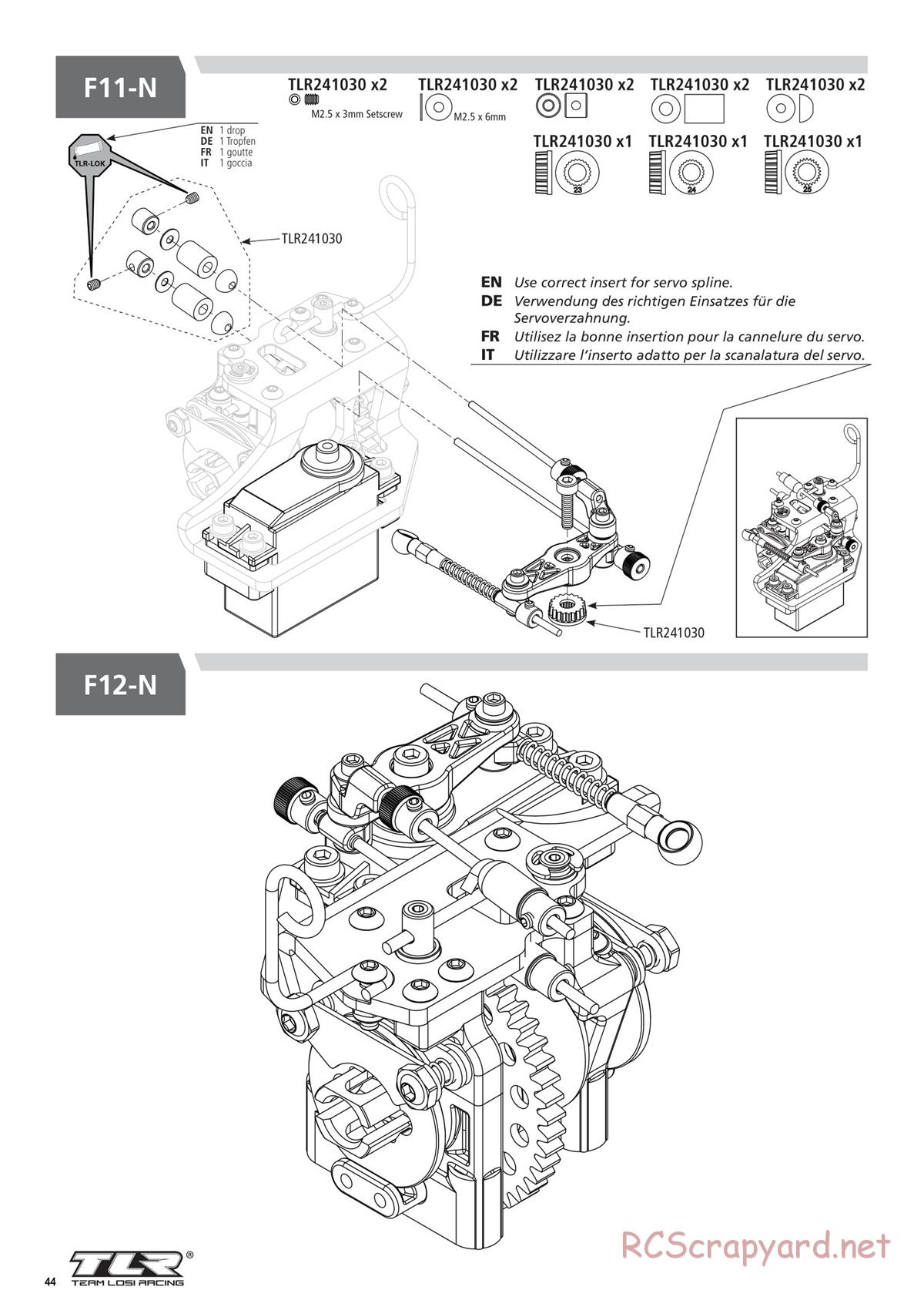 Team Losi - 8ight-XT/XTE Nitro/Electric Race - Manual - Page 44