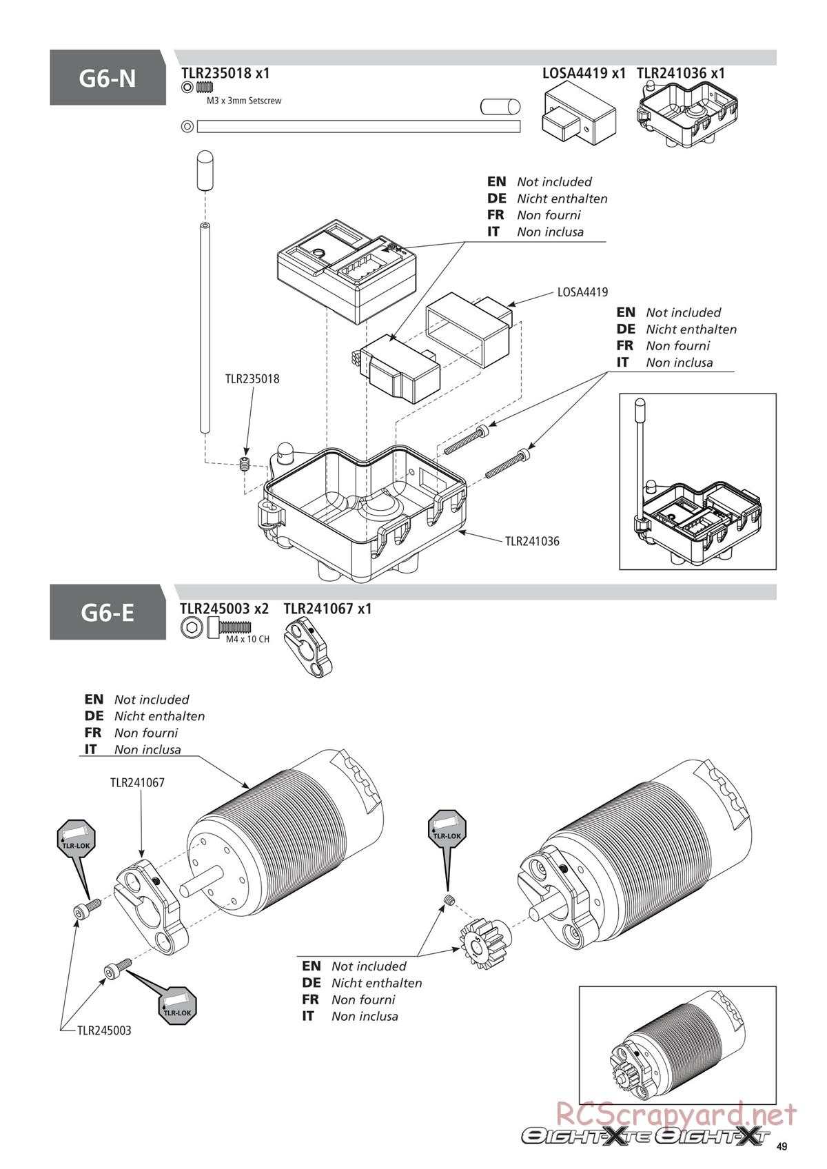 Team Losi - 8ight-XT/XTE Nitro/Electric Race - Manual - Page 49