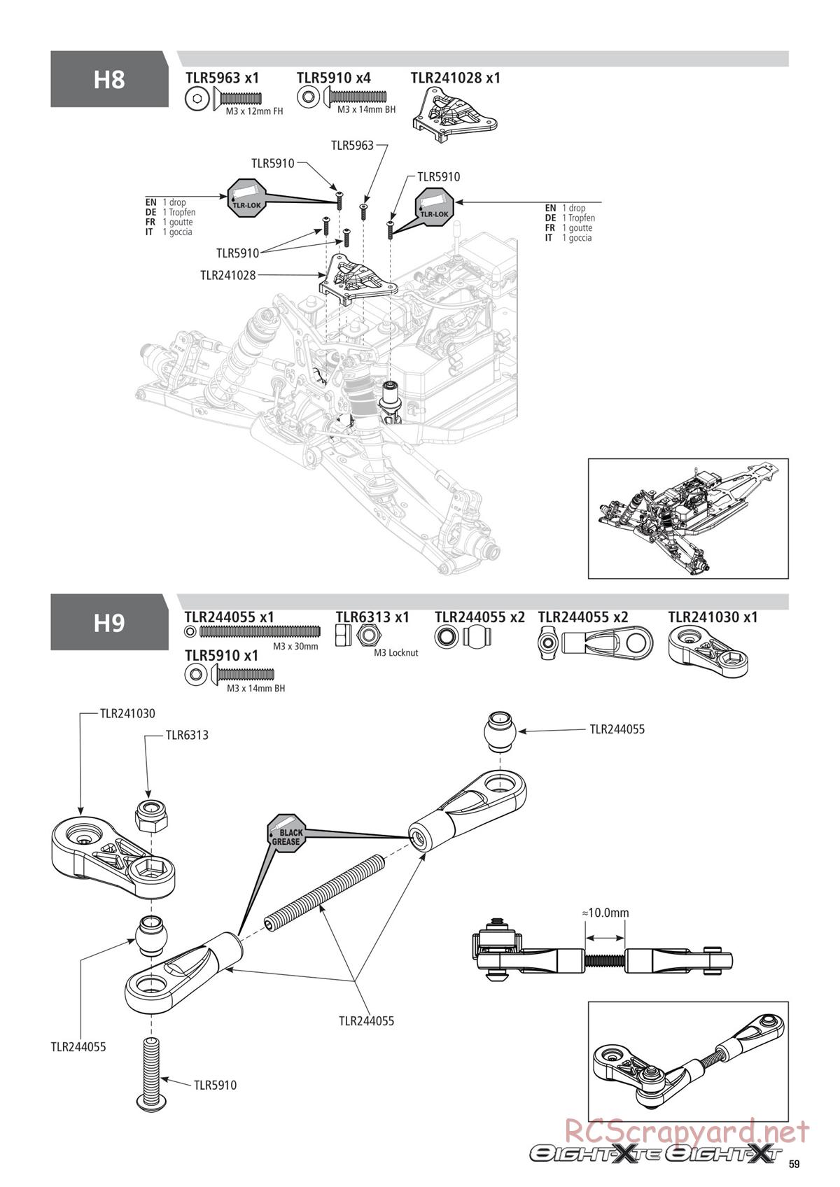 Team Losi - 8ight-XT/XTE Nitro/Electric Race - Manual - Page 59