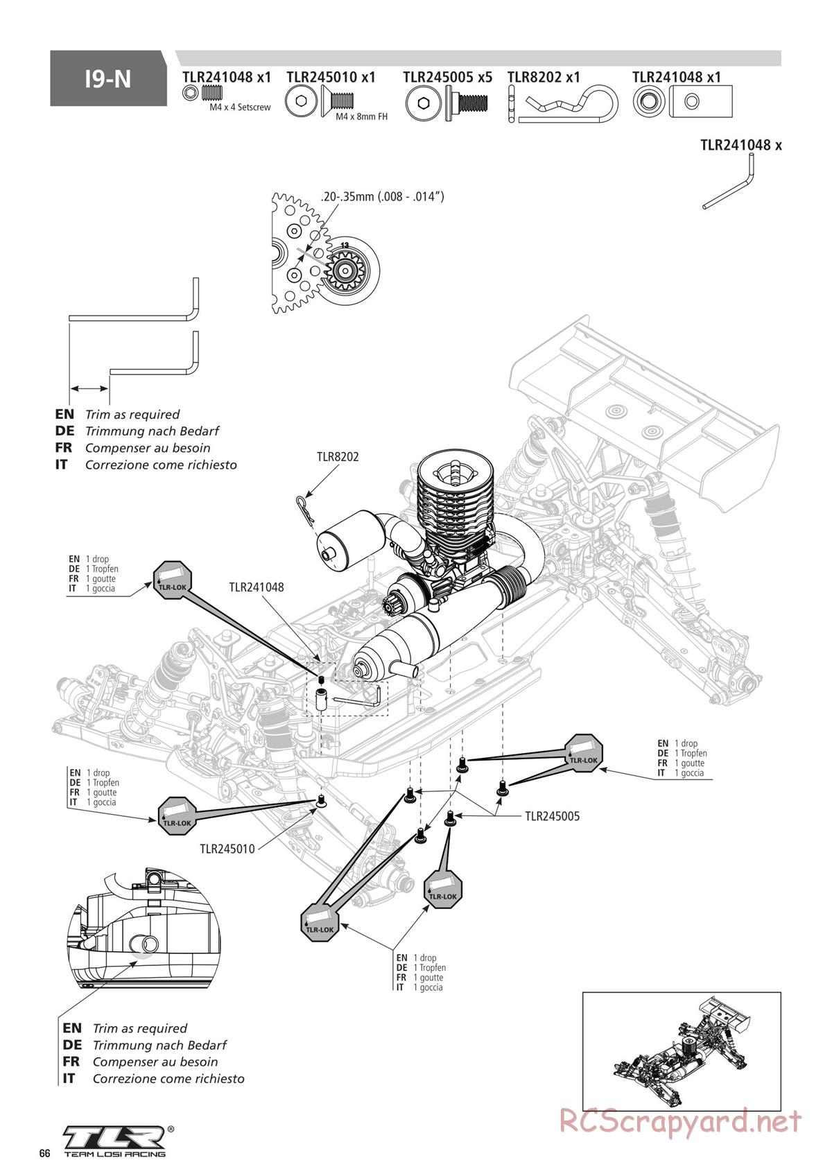 Team Losi - 8ight-XT/XTE Nitro/Electric Race - Manual - Page 66