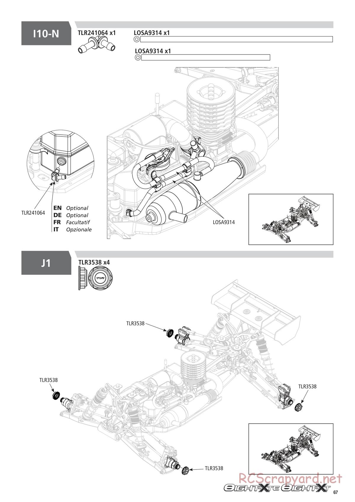 Team Losi - 8ight-XT/XTE Nitro/Electric Race - Manual - Page 67
