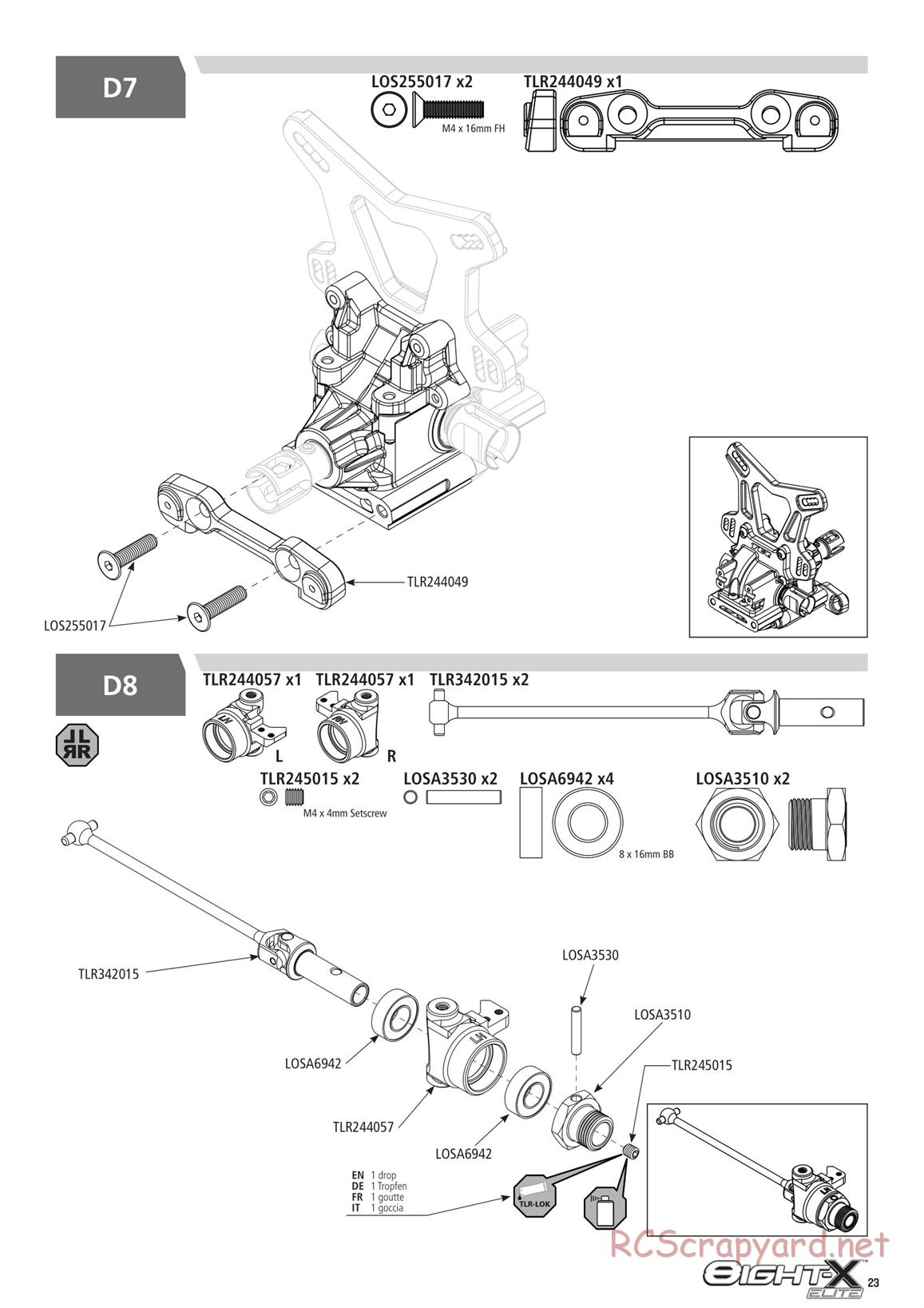 Team Losi - 8ight-X Elite Race - Manual - Page 23