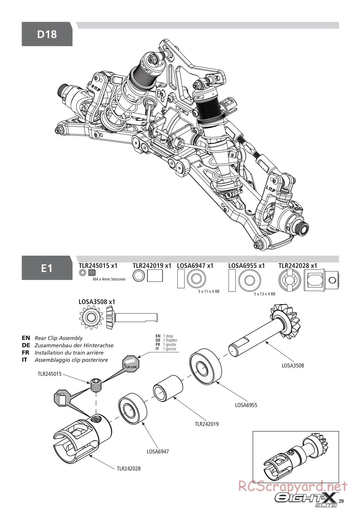 Team Losi - 8ight-X Elite Race - Manual - Page 29