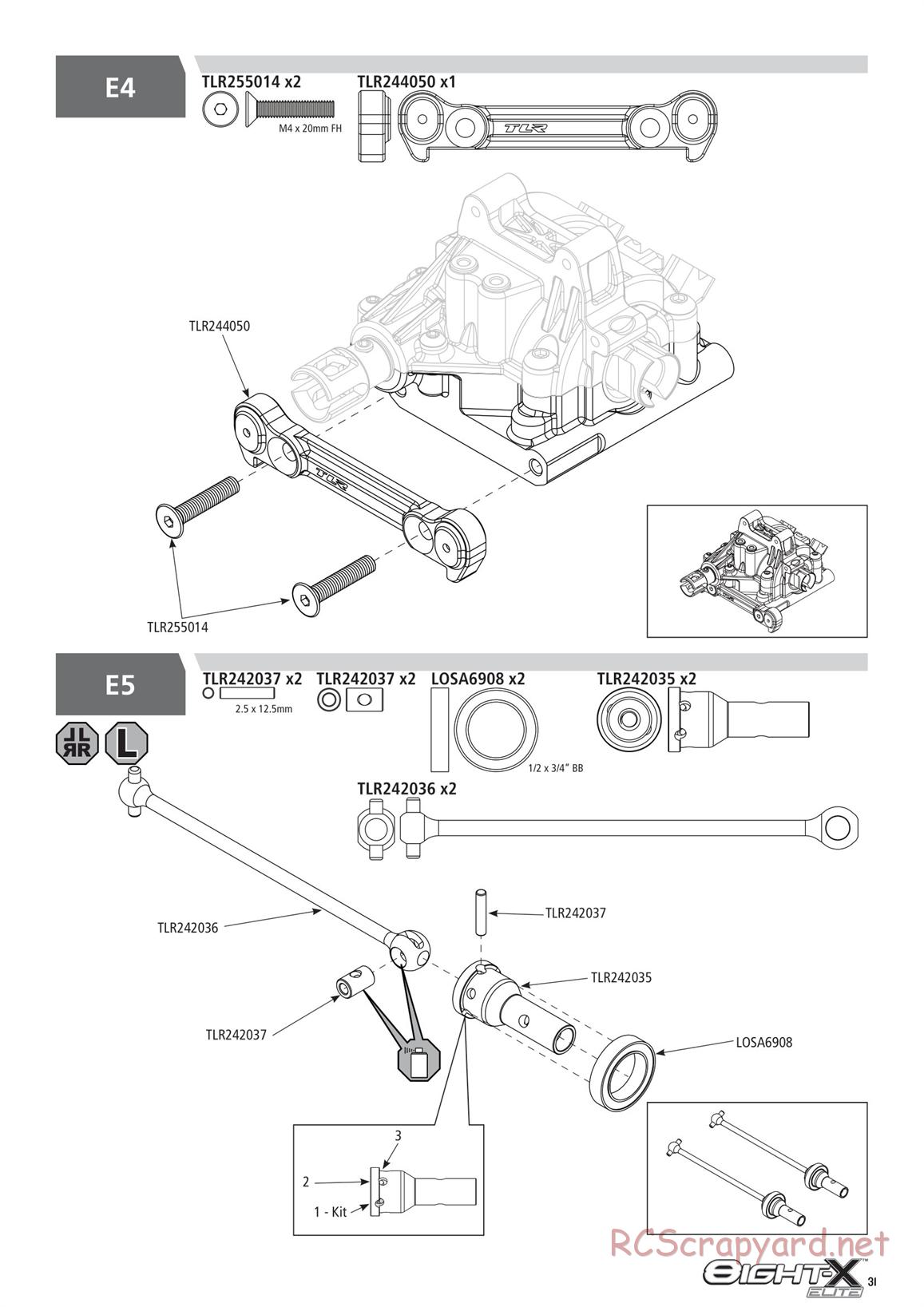 Team Losi - 8ight-X Elite Race - Manual - Page 31