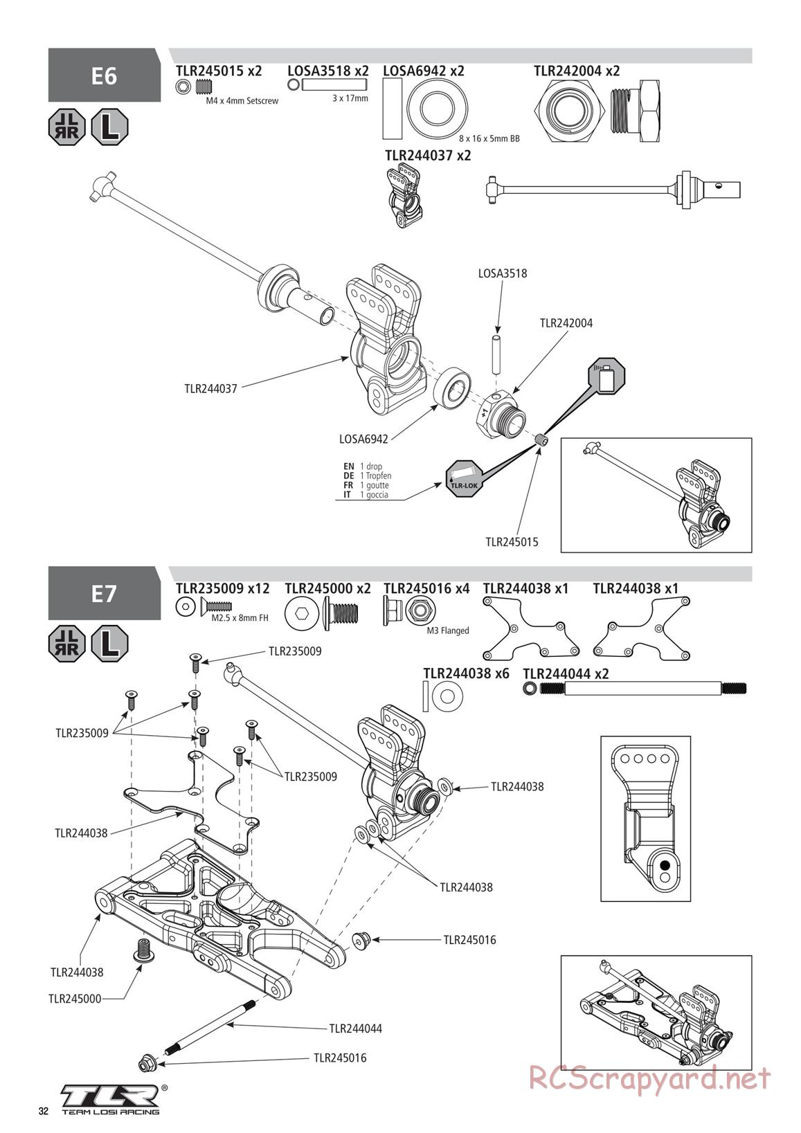 Team Losi - 8ight-X Elite Race - Manual - Page 32