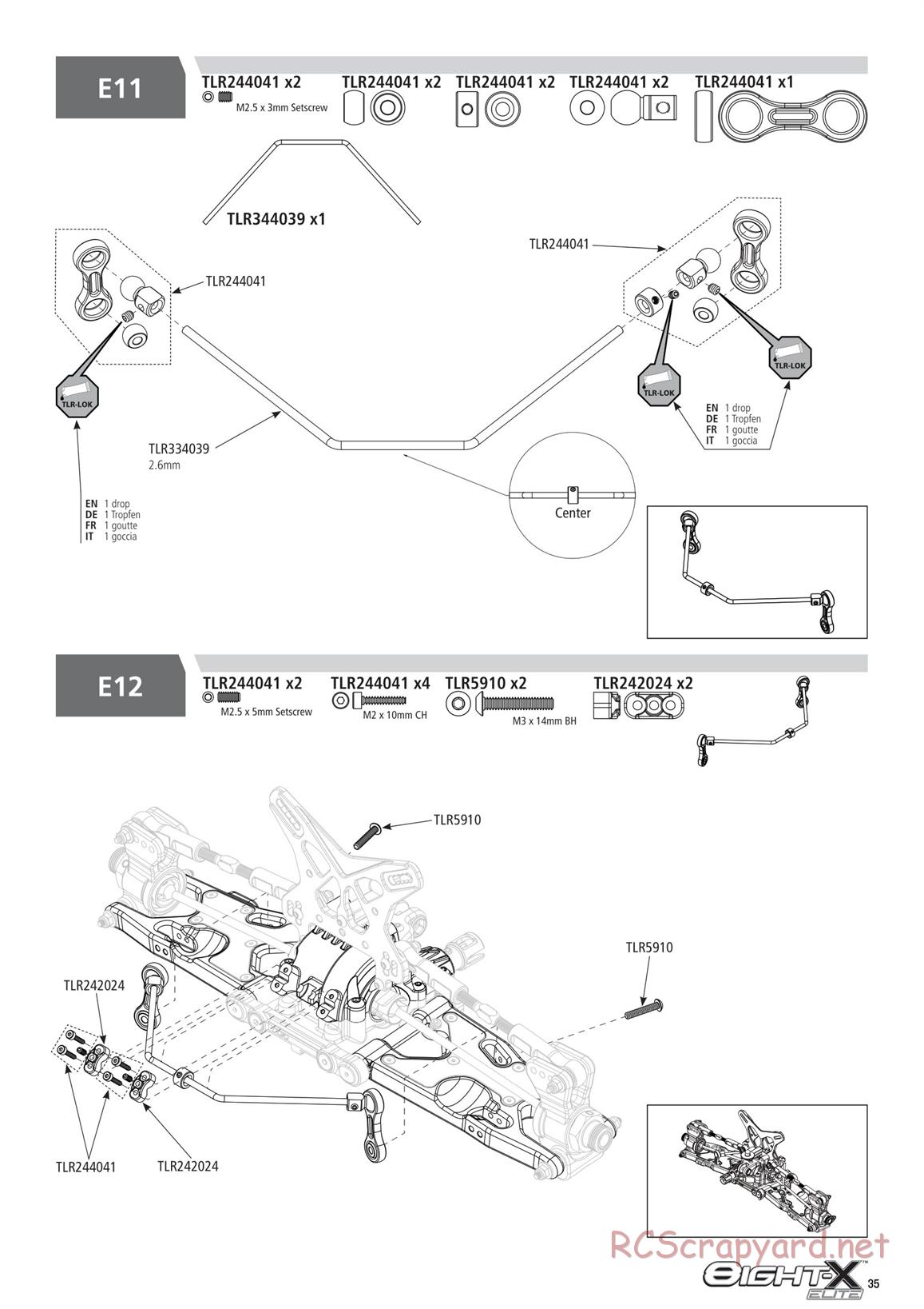 Team Losi - 8ight-X Elite Race - Manual - Page 35