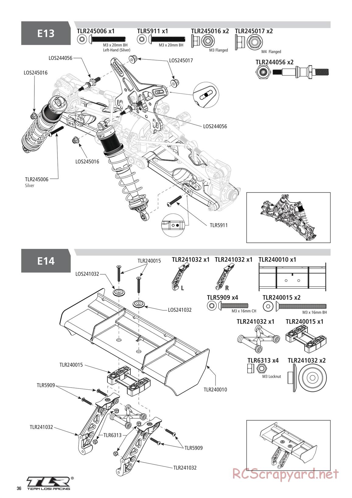 Team Losi - 8ight-X Elite Race - Manual - Page 36