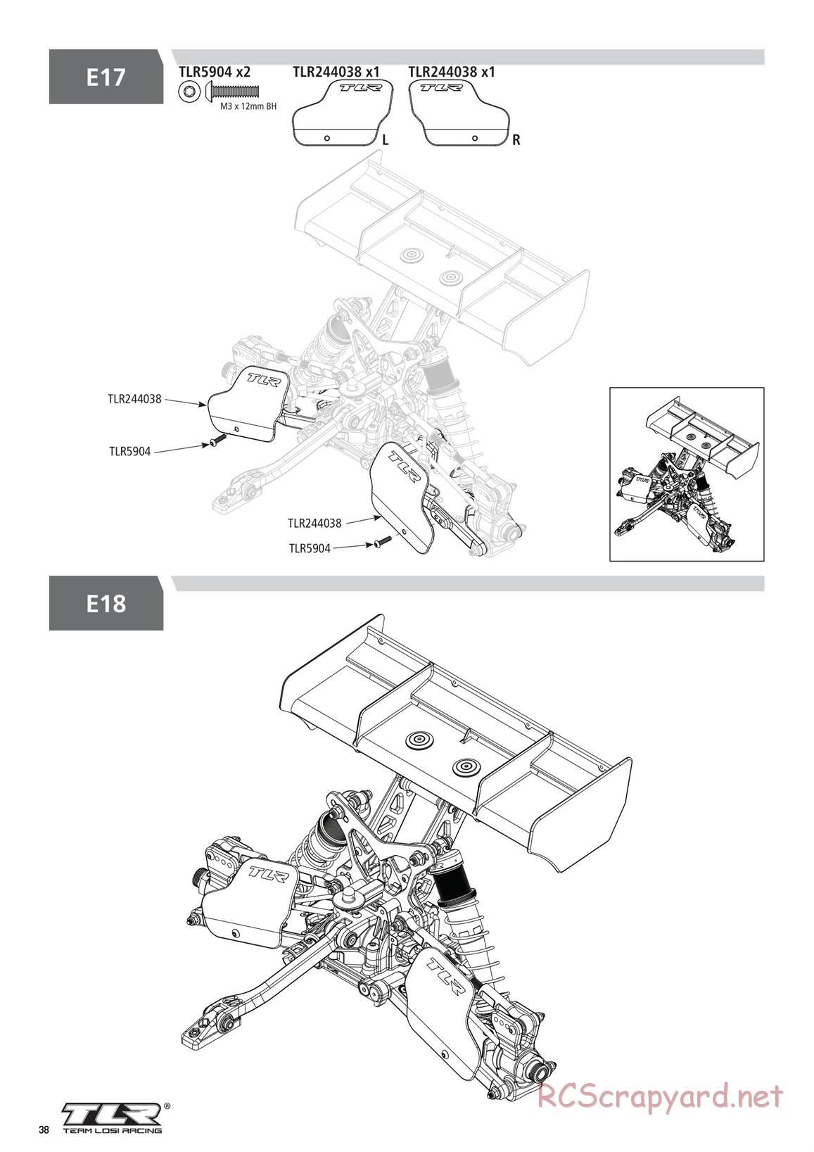 Team Losi - 8ight-X Elite Race - Manual - Page 38