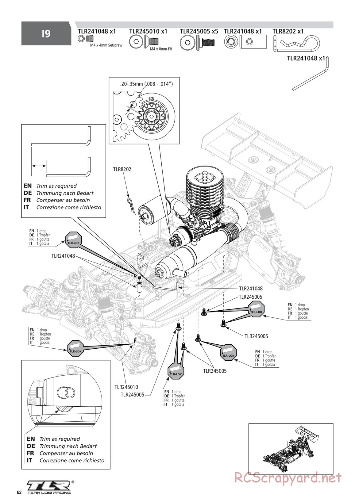 Team Losi - 8ight-X Elite Race - Manual - Page 62