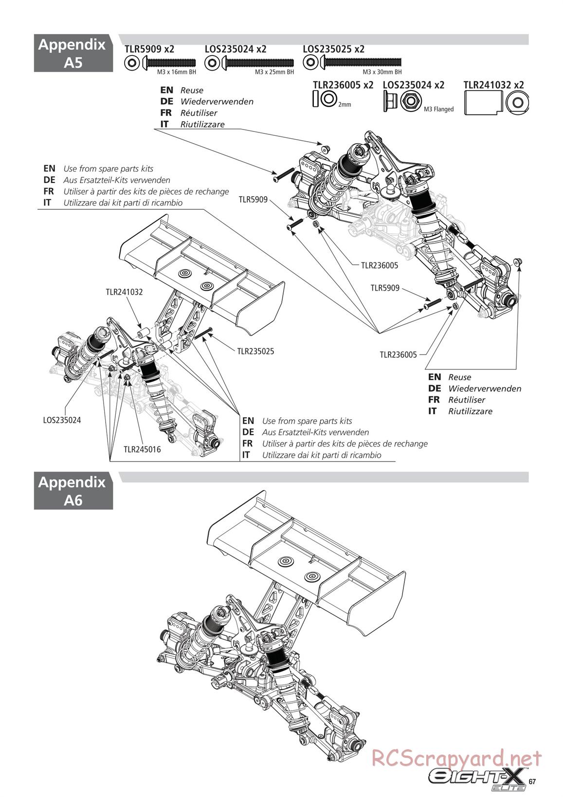 Team Losi - 8ight-X Elite Race - Manual - Page 67