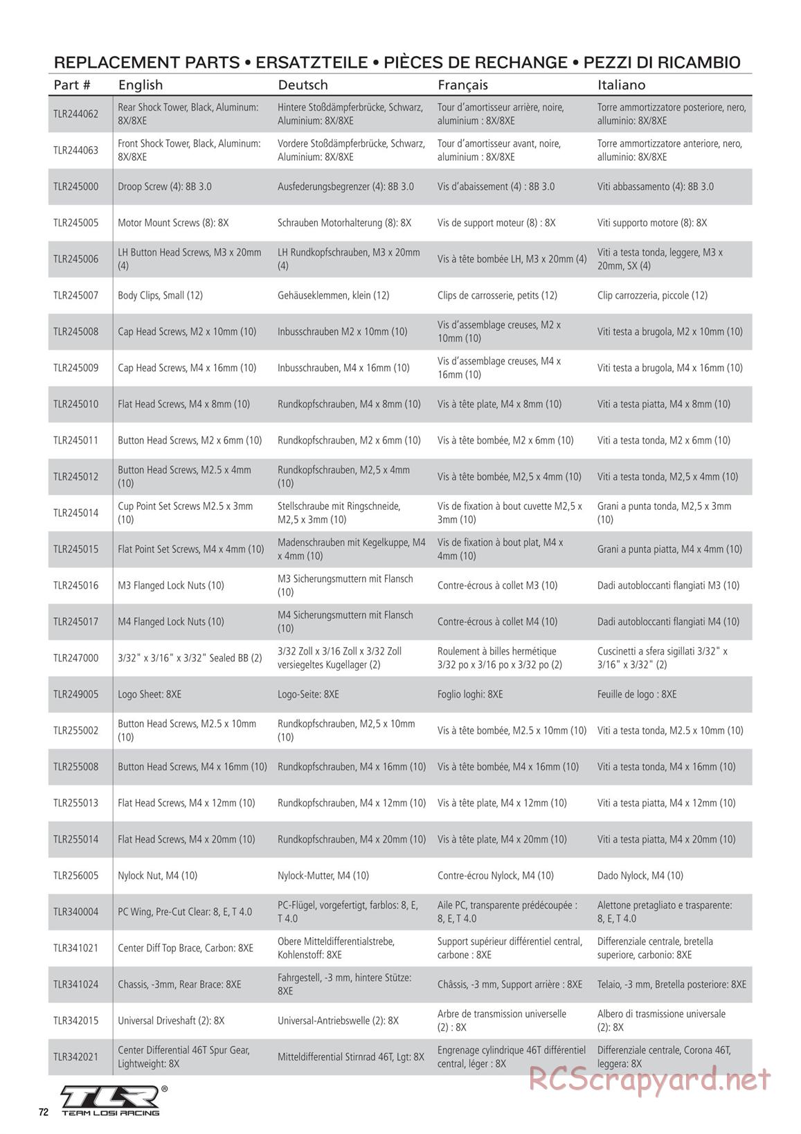 Team Losi - 8ight-XE Elite Race - Manual - Page 8