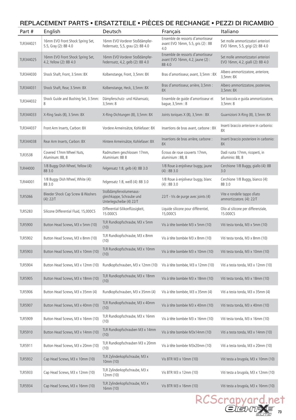 Team Losi - 8ight-XE Elite Race - Manual - Page 9