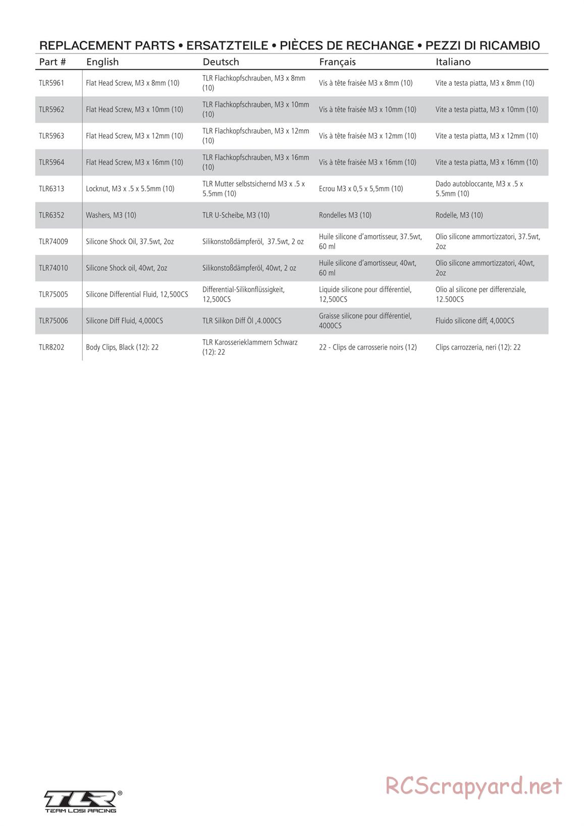 Team Losi - 8ight-XE Elite Race - Manual - Page 10