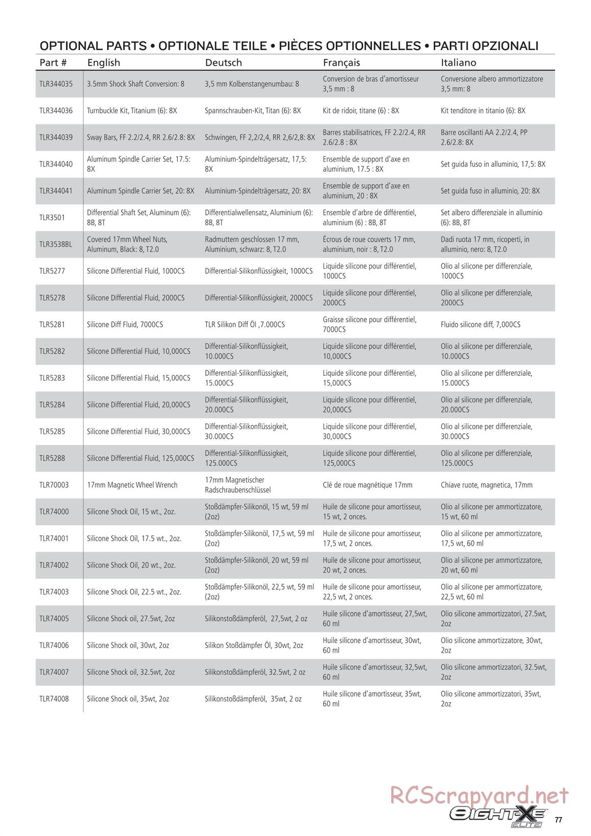 Team Losi - 8ight-XE Elite Race - Manual - Page 13