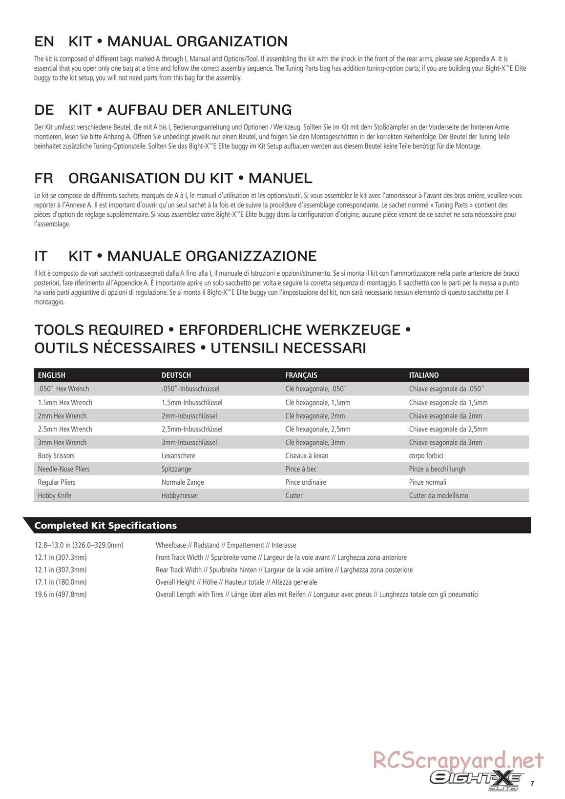 Team Losi - 8ight-XE Elite Race - Manual - Page 7