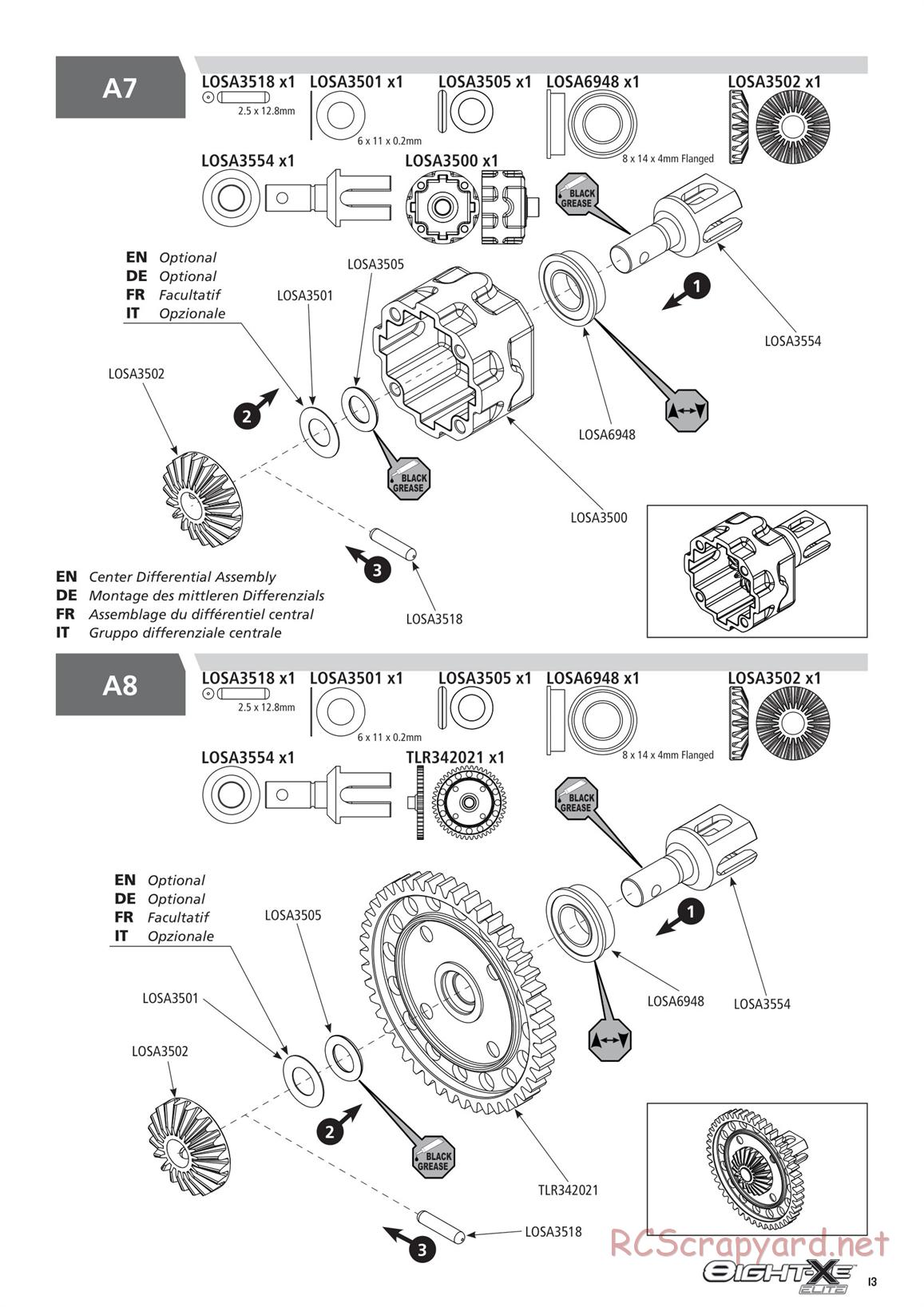 Team Losi - 8ight-XE Elite Race - Manual - Page 13