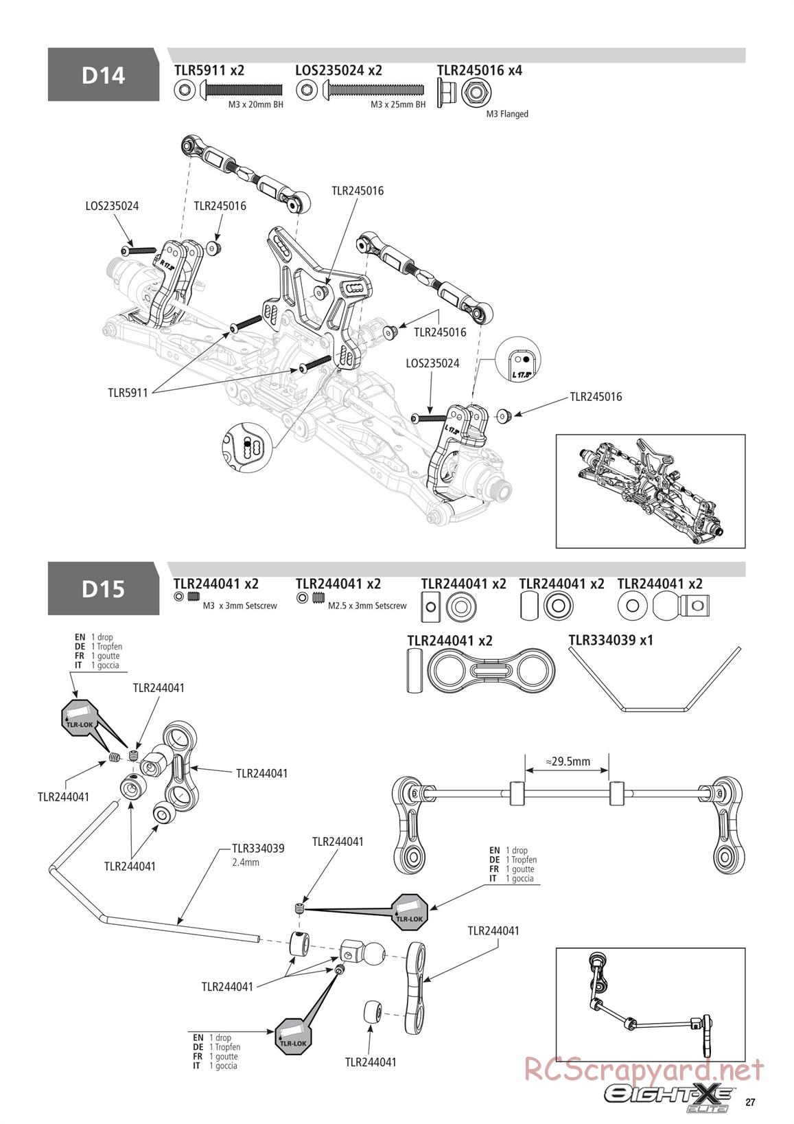 Team Losi - 8ight-XE Elite Race - Manual - Page 27