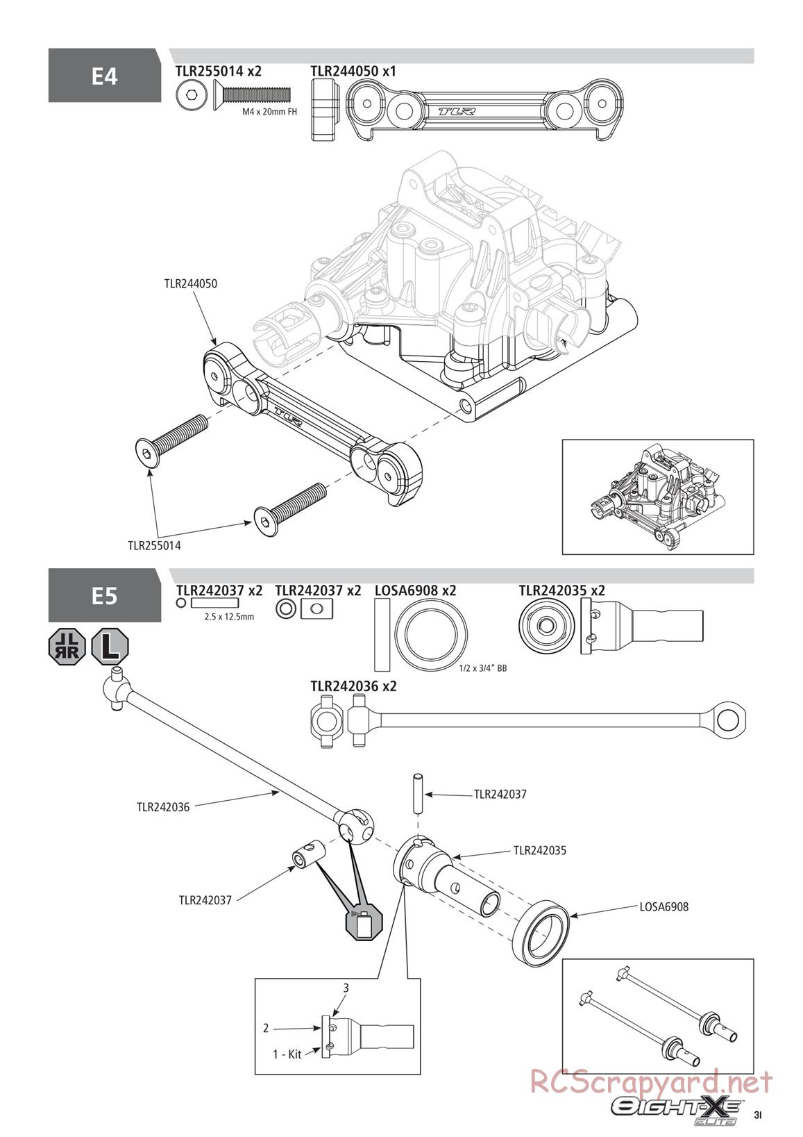 Team Losi - 8ight-XE Elite Race - Manual - Page 31